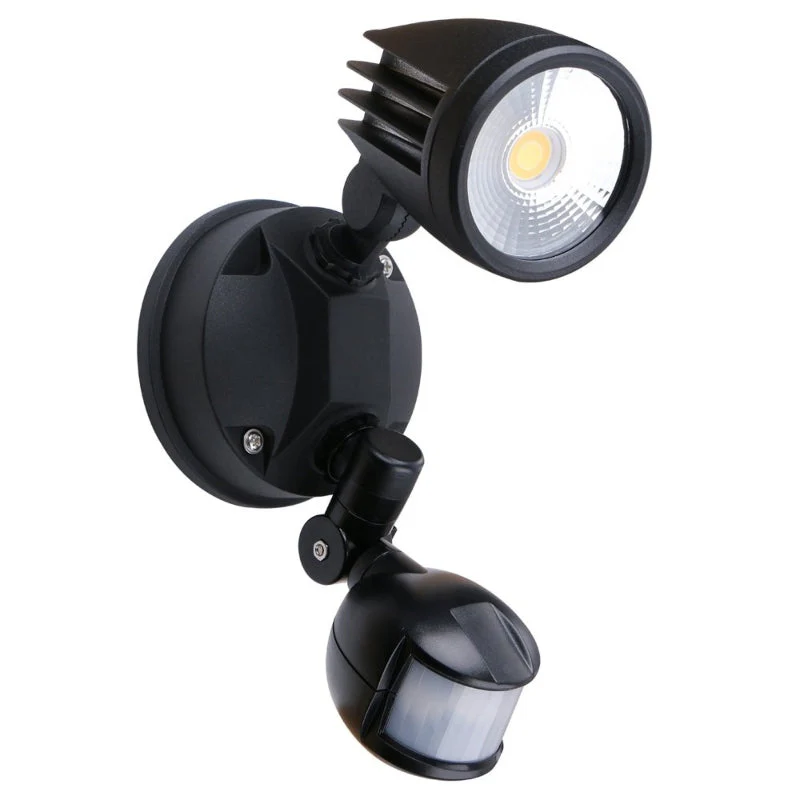 Martec Fortress II 15W Tricolour LED Single Security Light - Matt Black