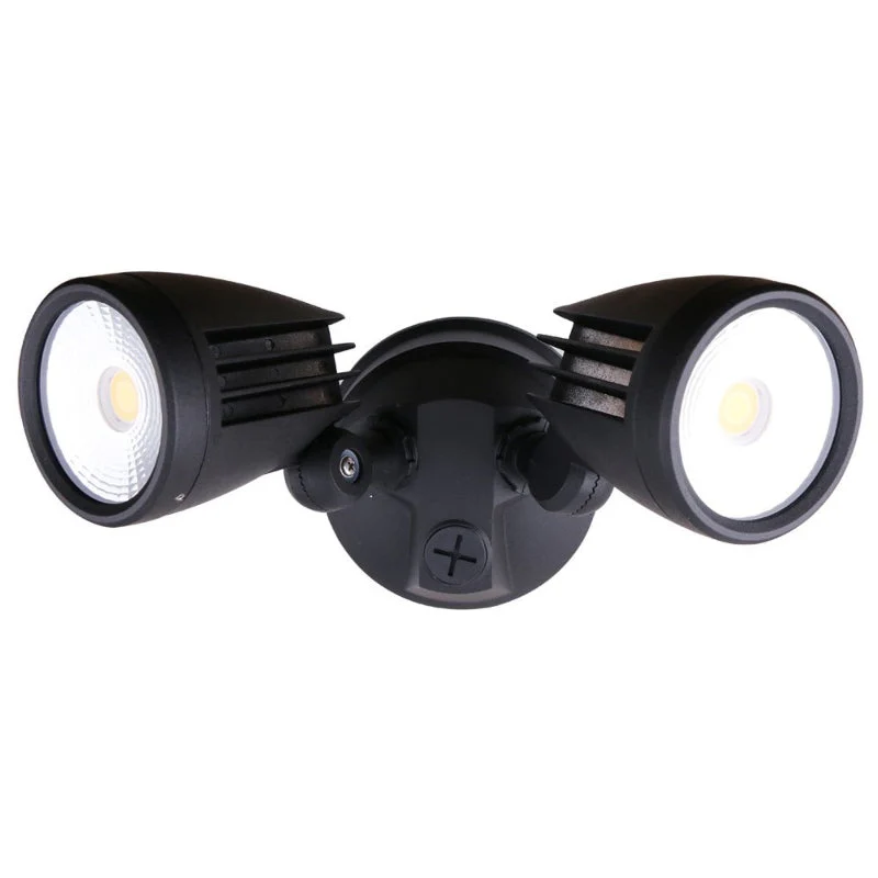 Martec Fortress II 30W Tricolour LED Double Security Light - Matt Black - Image 2