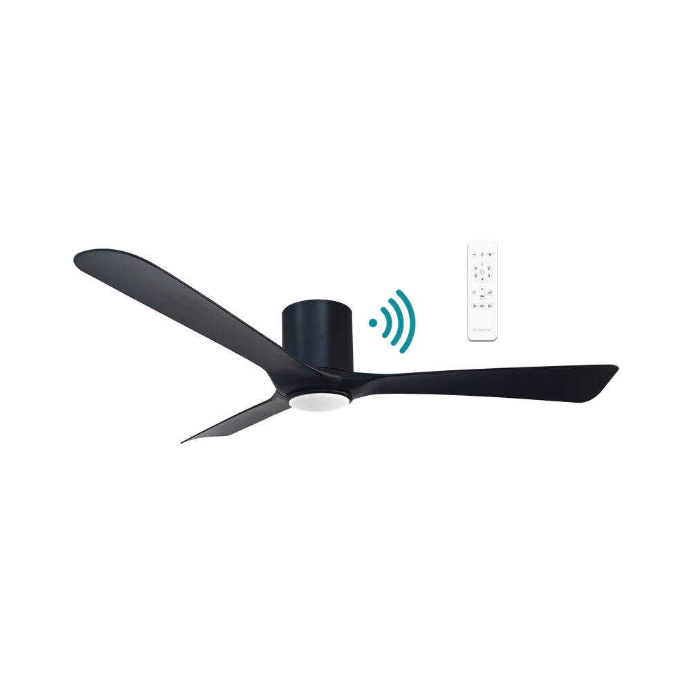 Martec Fresno DC 52″ Smart Ceiling Fan With WIFI Remote Control + LED light - Matt Black