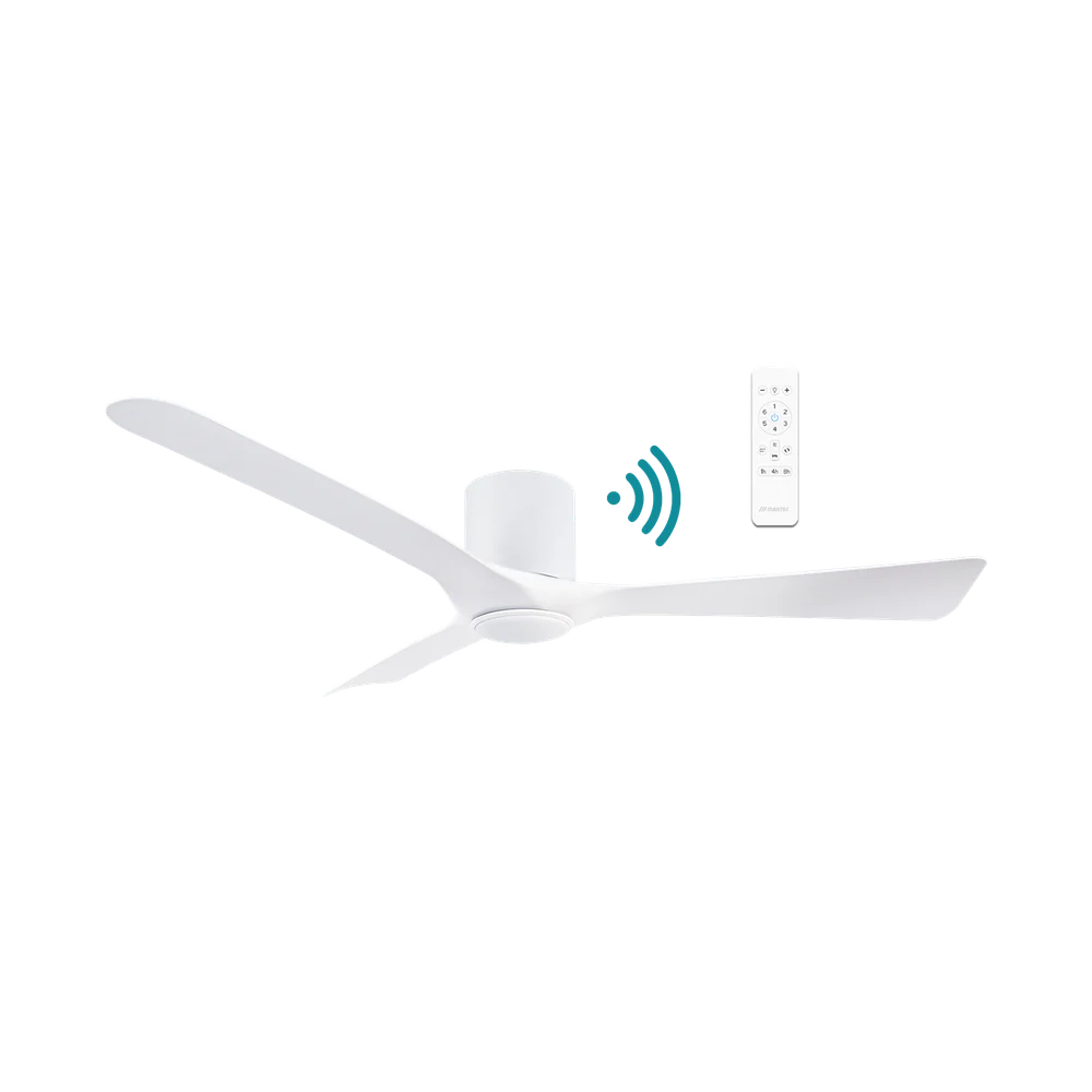Martec Fresno DC 52″ Smart Ceiling Fan With WIFI Remote Control + LED light - Matt White