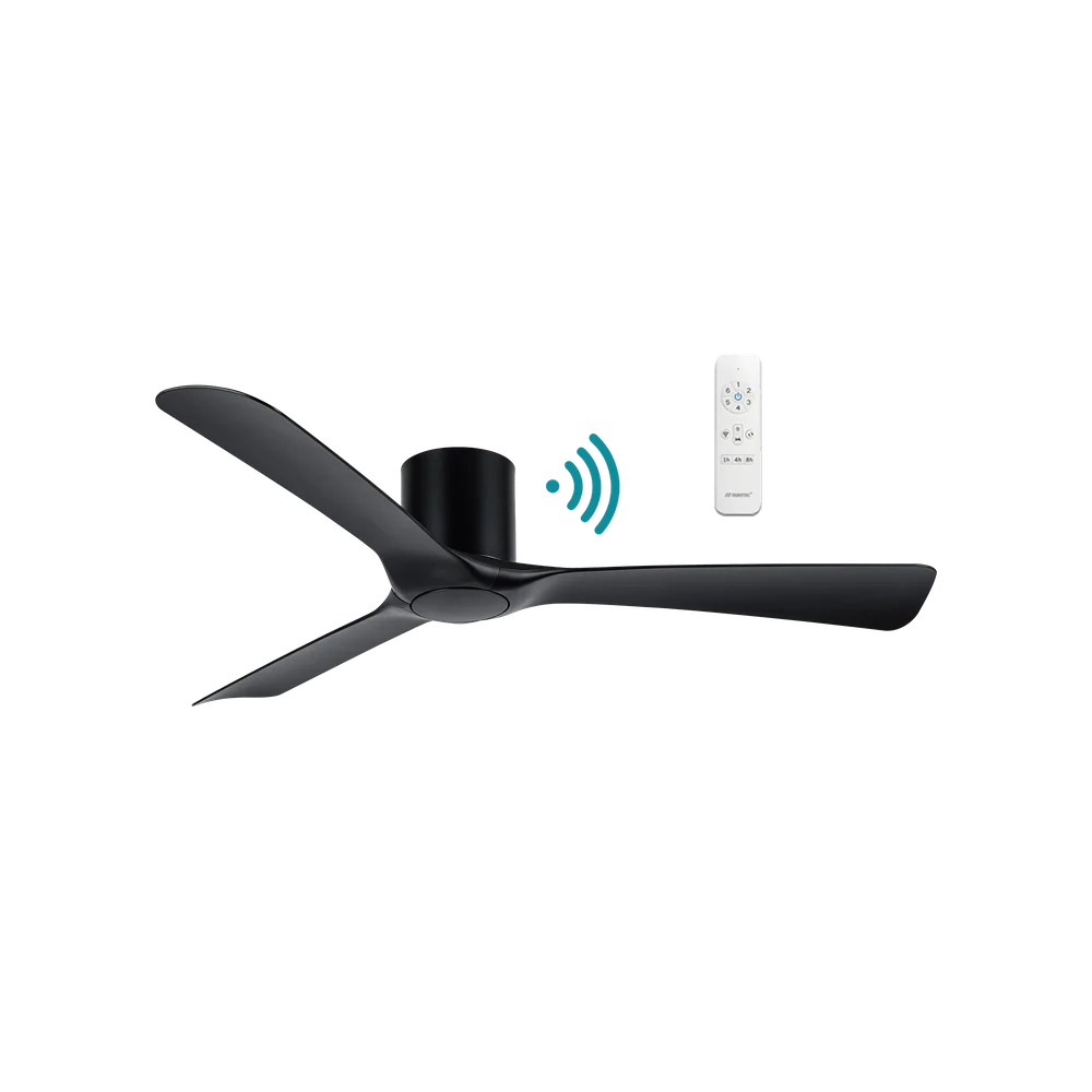 Martec Fresno DC 52″ Smart Ceiling Fan With WIFI Remote Control - Matt Black