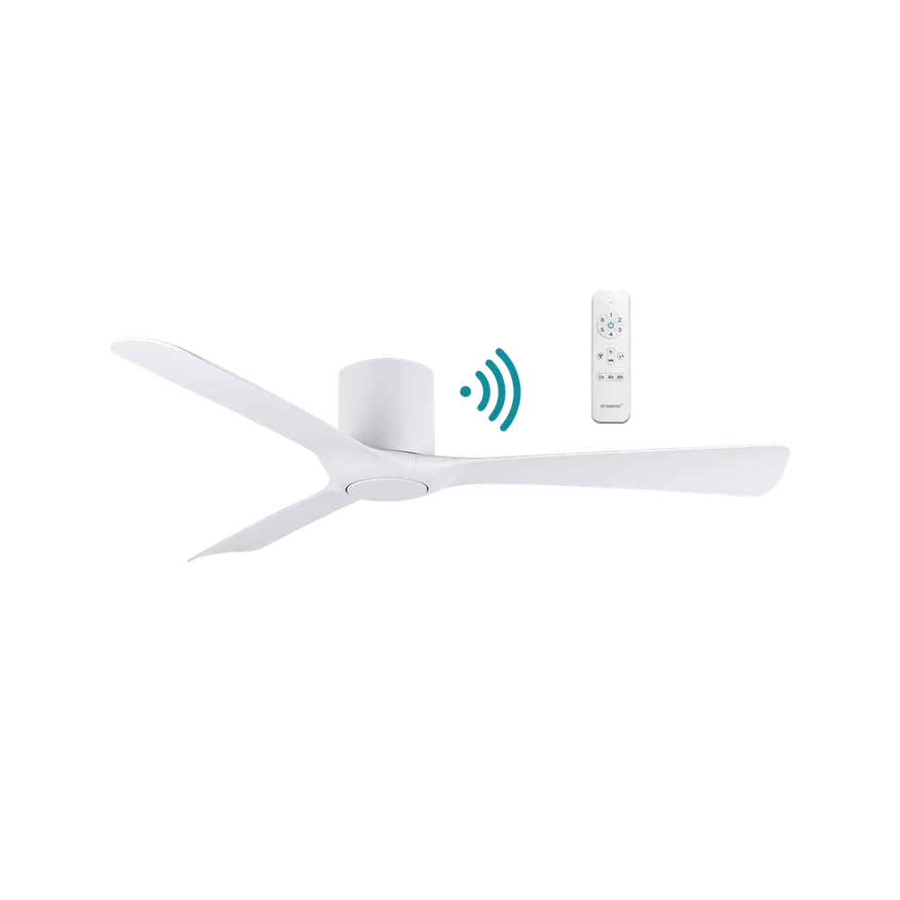Martec Fresno DC 52″ Smart Ceiling Fan With WIFI Remote Control - Matt White