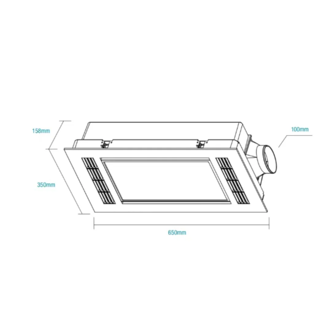 Martec Furnace 4 in 1 Bathroom Heater, Cooler and Exhaust Fan with Tricolour LED Light - Image 2