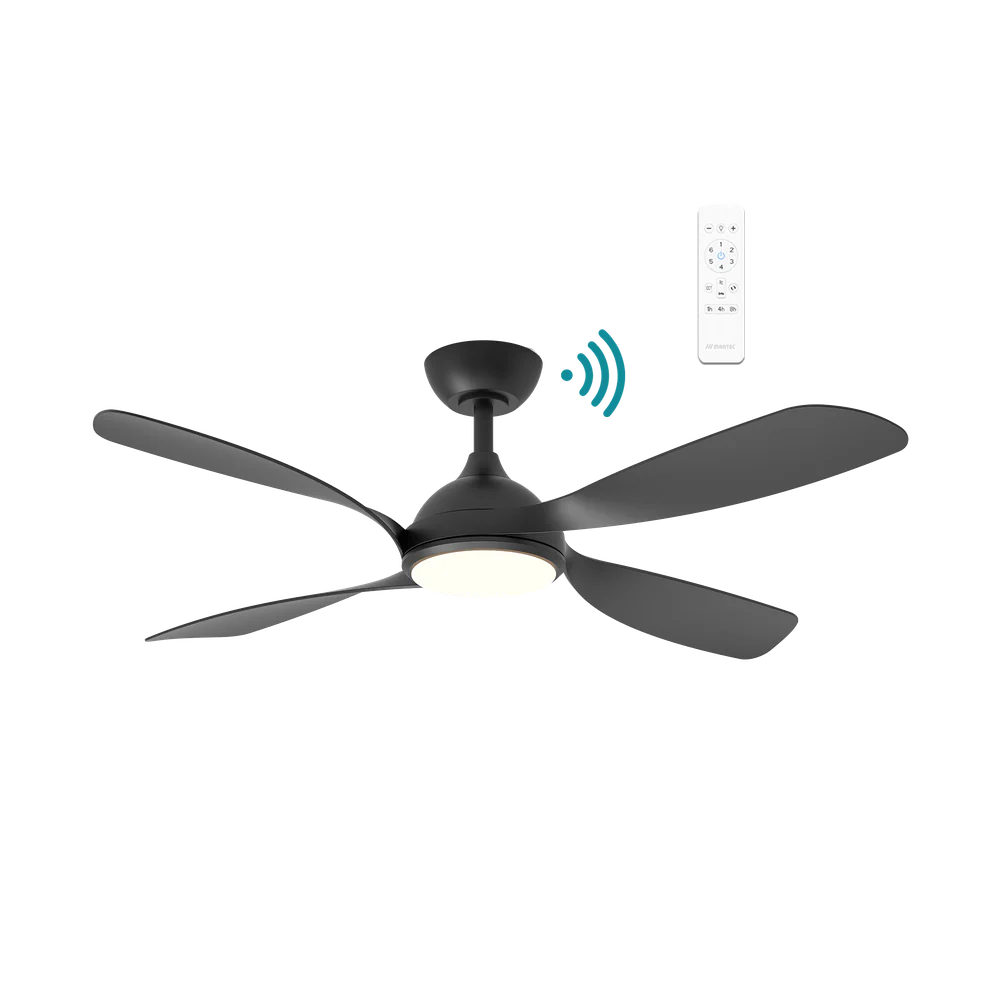 Martec Hampton DC 52″ Smart Ceiling Fan With WIFI Remote Control + LED light - Matt Black