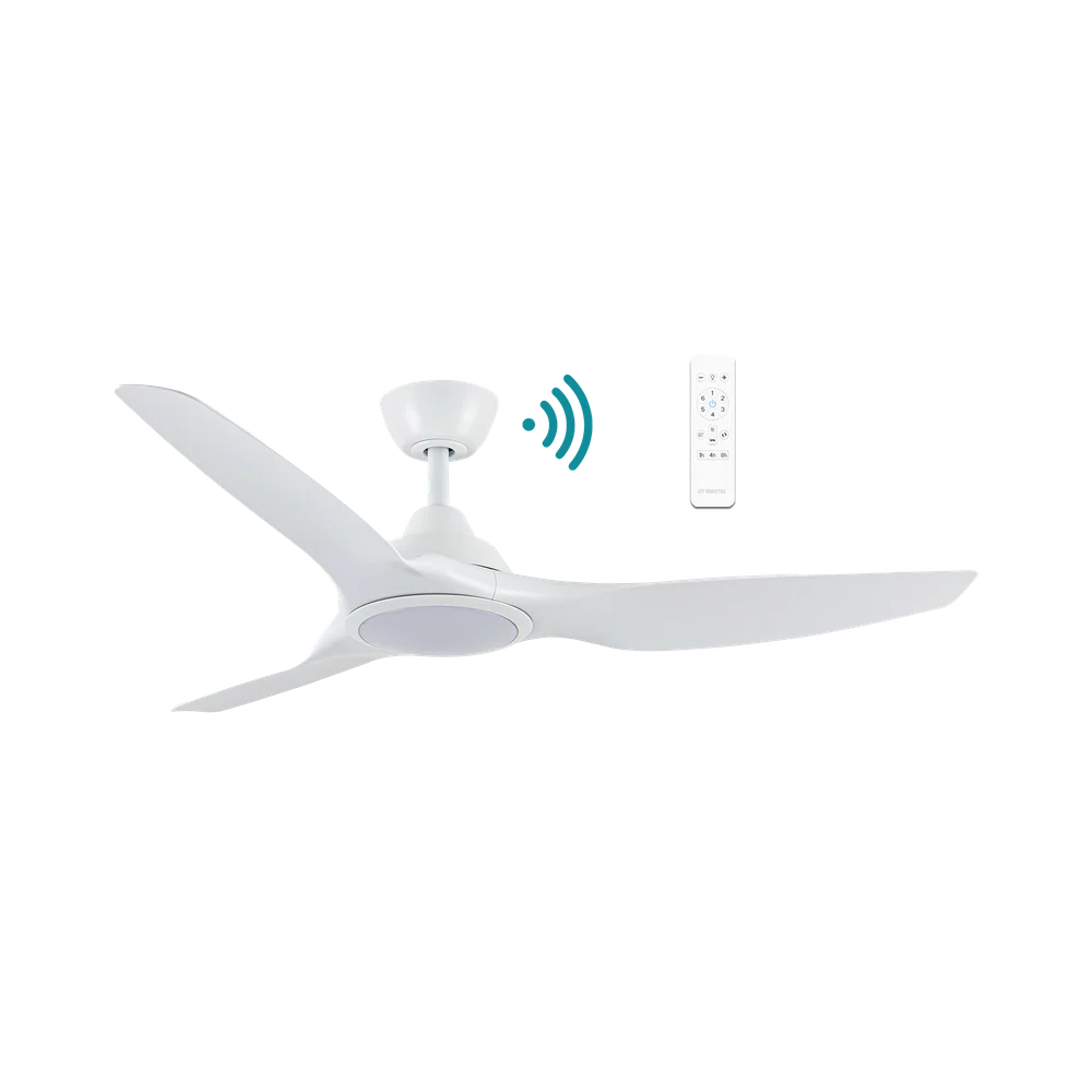 Martec Impact DC 52″ Smart Ceiling Fan With WIFI Remote Control + LED light - Matt White