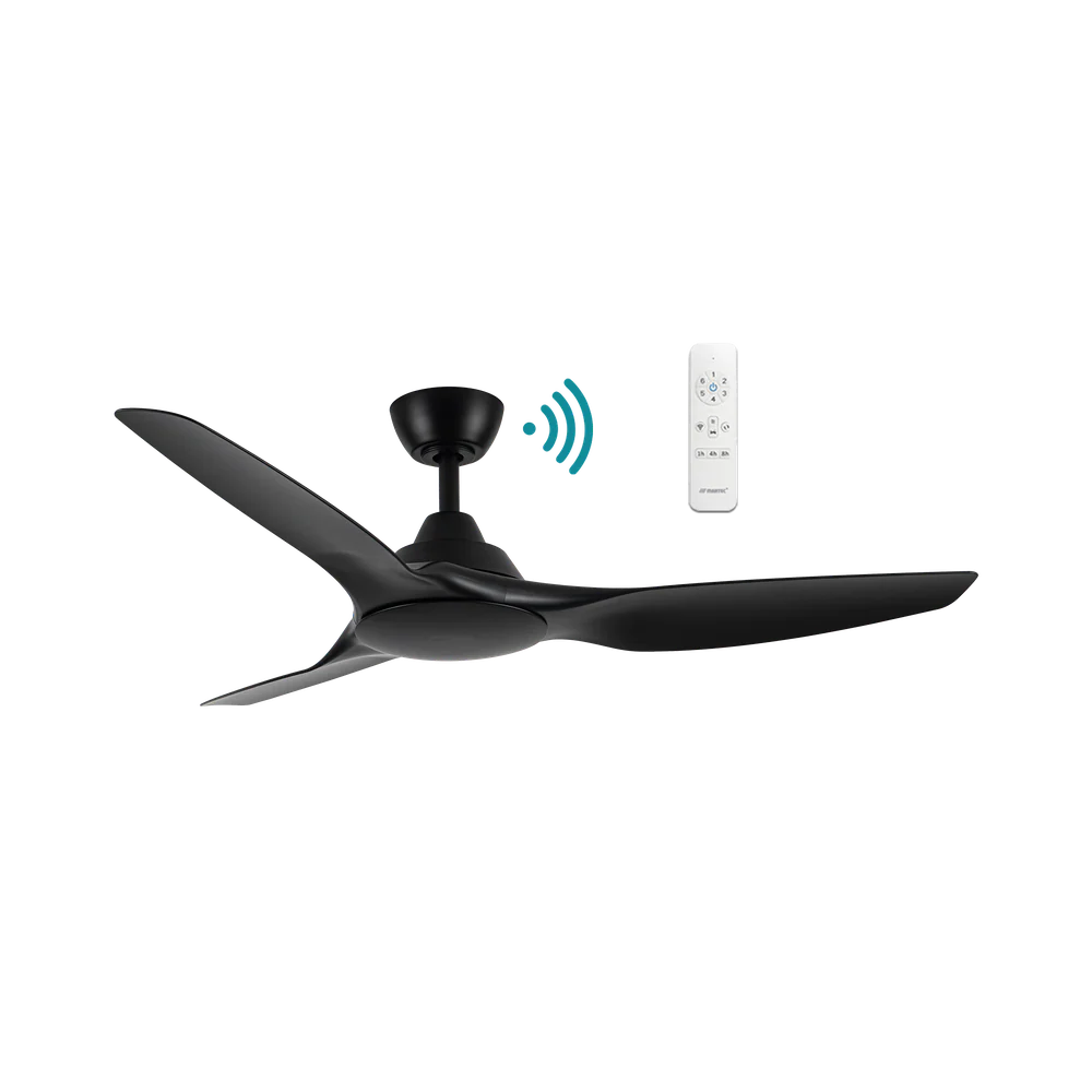 Martec Impact DC 52″ Smart Ceiling Fan With WIFI Remote Control - Matt Black