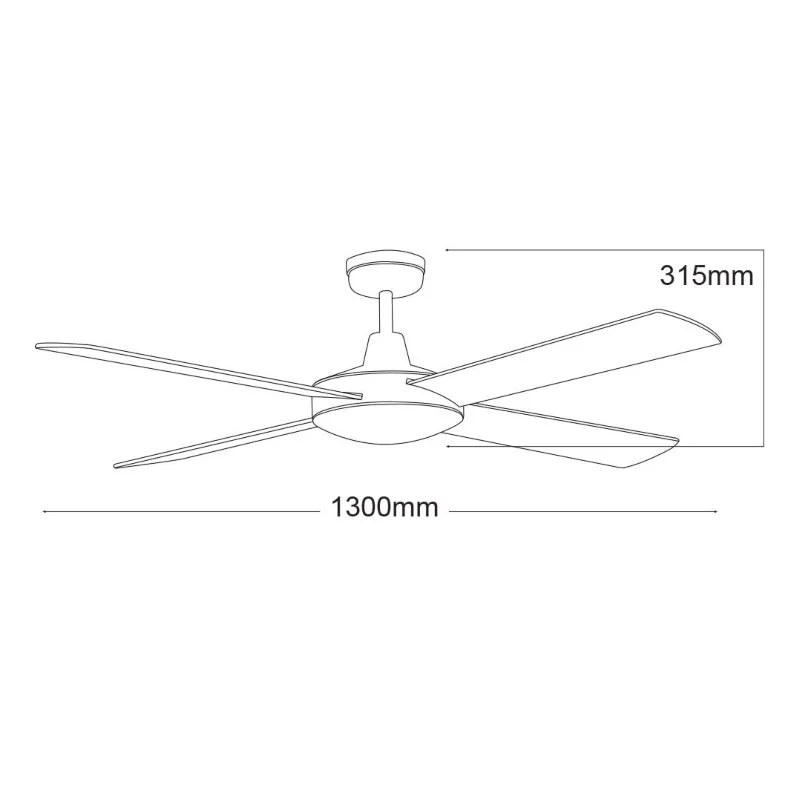 Martec Lifestyle 52" AC Ceiling Fan - Brushed Aluminium - Image 2