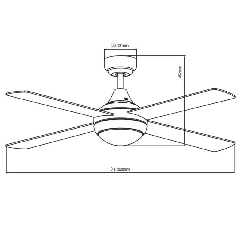 Martec Link 48" AC Ceiling Fan with Tricolour LED Light & Remote Control - Image 2
