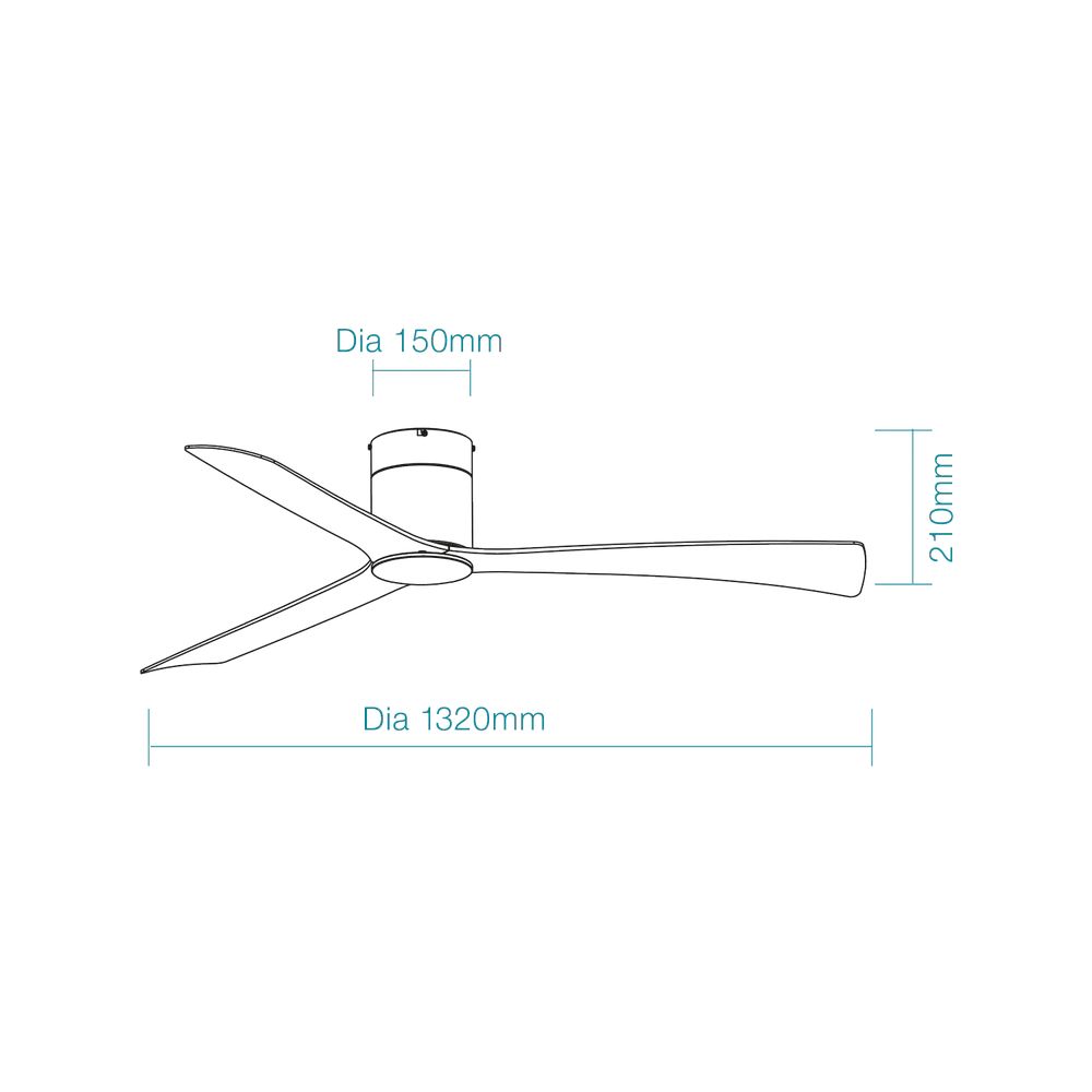 Martec Metro DC 52″ Smart Ceiling Fan With WIFI Remote Control - Matt White - Image 2