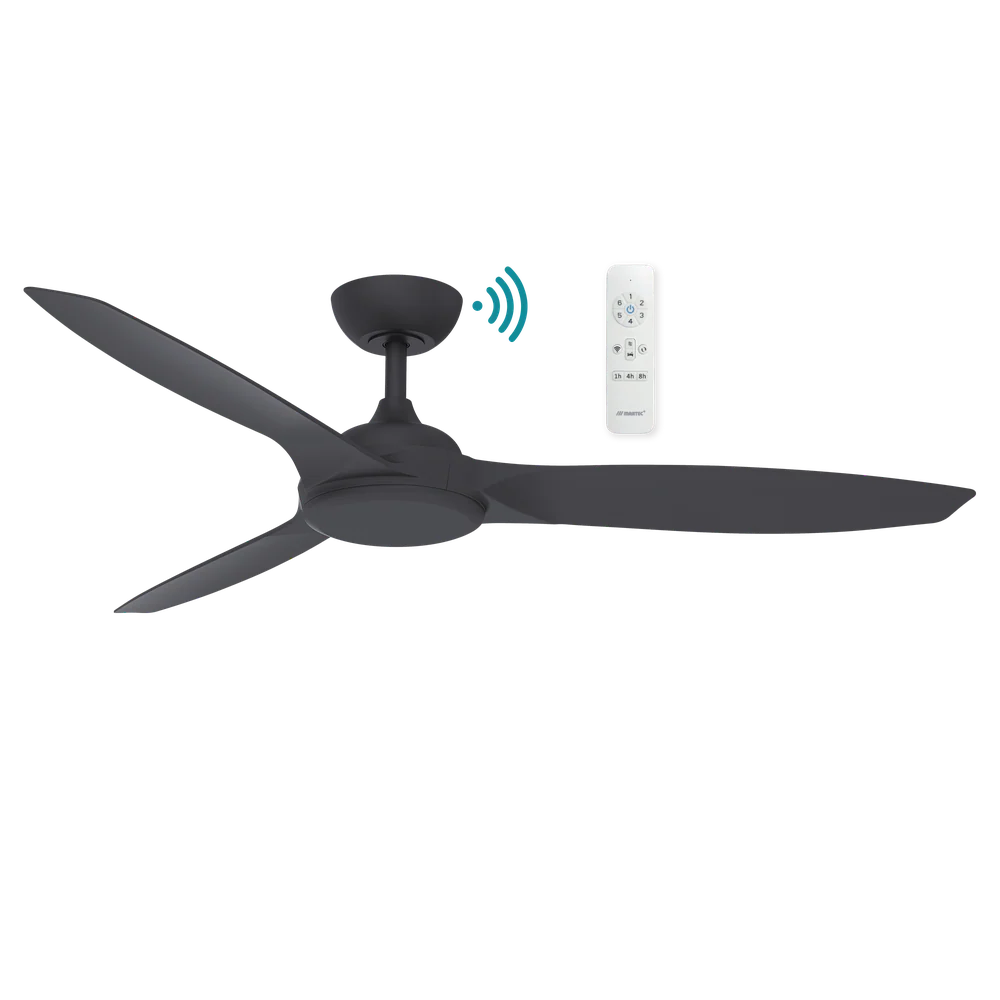 Martec Newport DC 56″ Smart Ceiling Fan With WIFI Remote Control - Matt Black