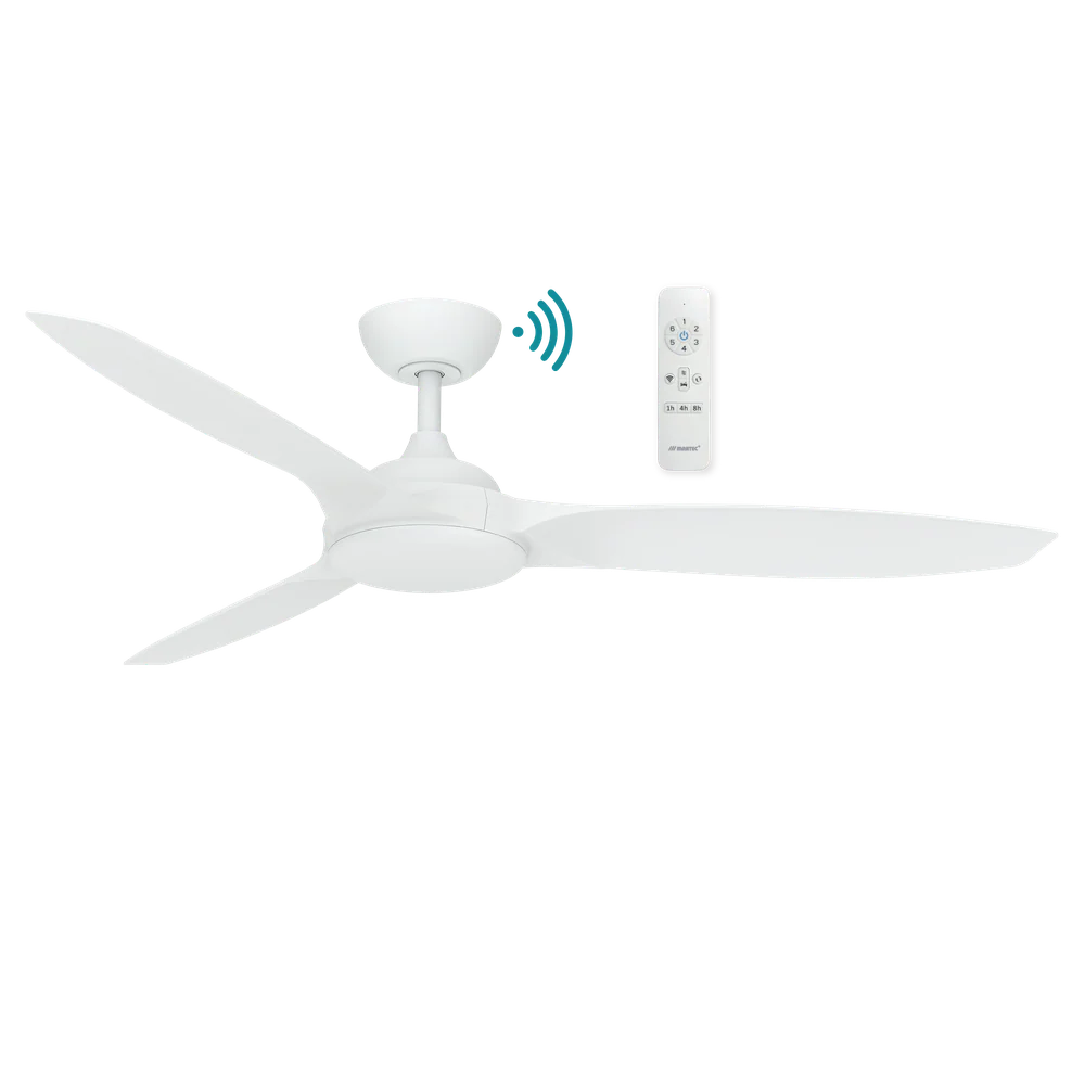 Martec Newport DC 56″ Smart Ceiling Fan With WIFI Remote Control - Matt White