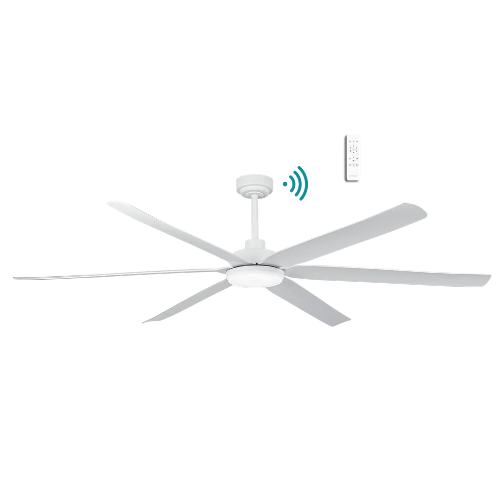 Martec Osprey DC 80″ Smart Ceiling Fan With WIFI Remote Control + LED Light - Matt White / Matt White