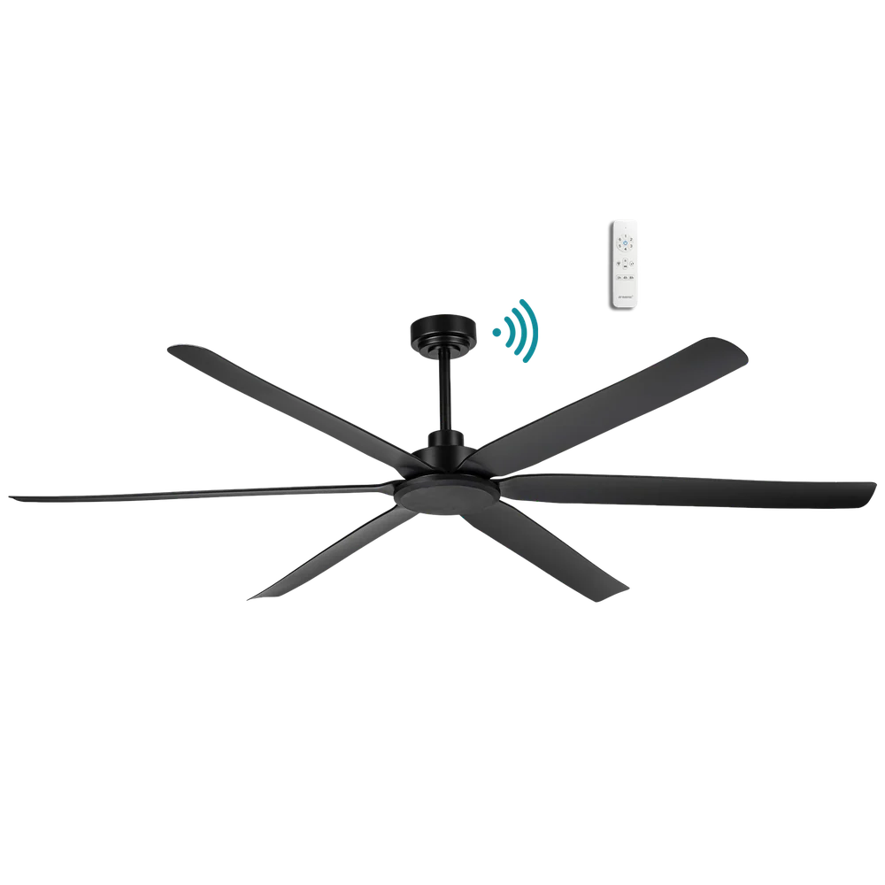 Martec Osprey DC 80″ Smart Ceiling Fan With WIFI Remote Control - Matt Black / Matt Black