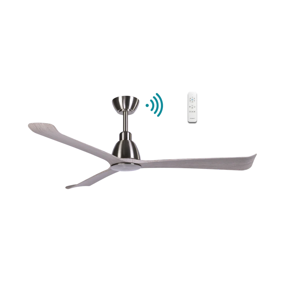 Martec Polo DC 52″ Smart Ceiling Fan With WIFI Remote Control - Nickel / Driftwood