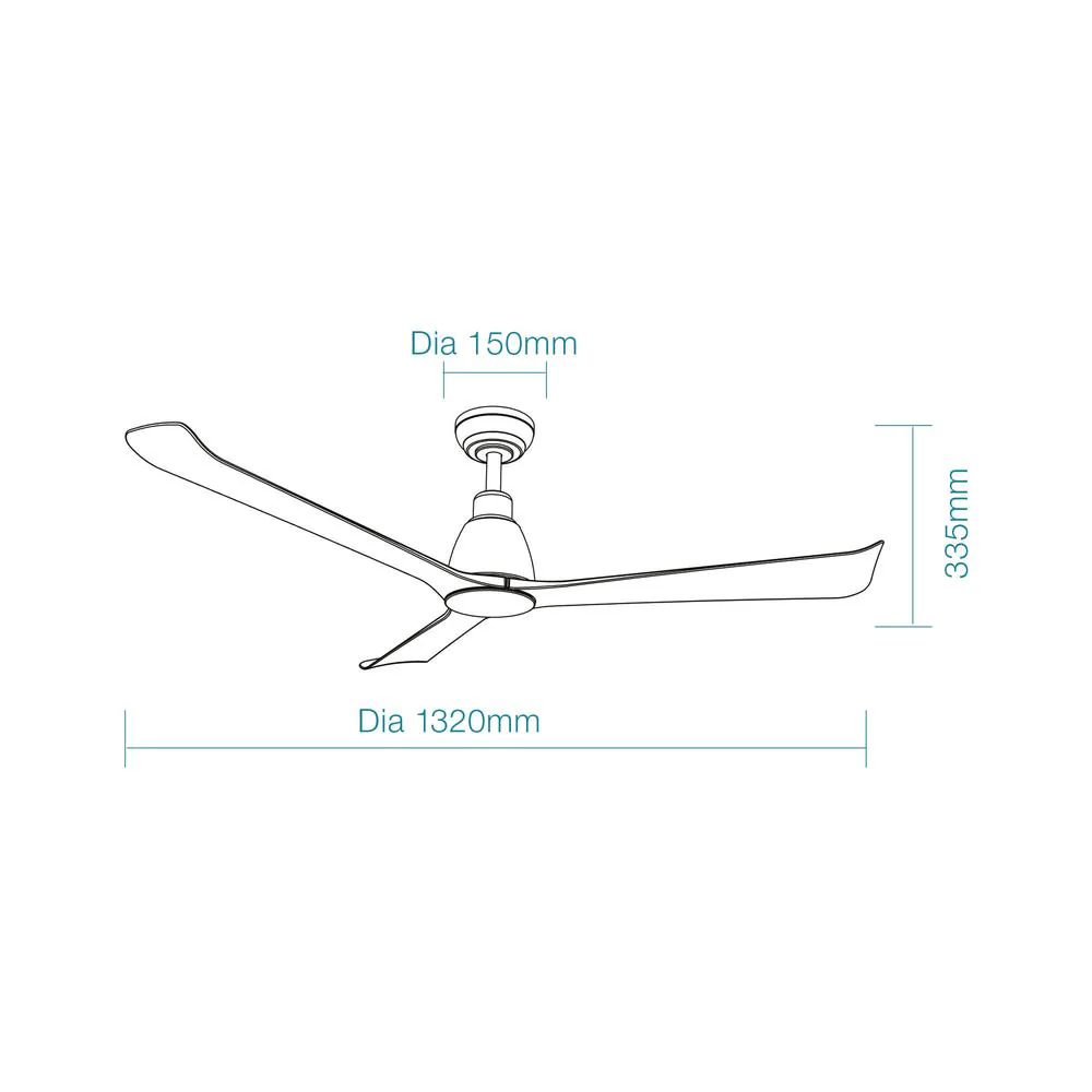 Martec Polo DC 52″ Smart Ceiling Fan With WIFI Remote Control - Matt White - Image 2