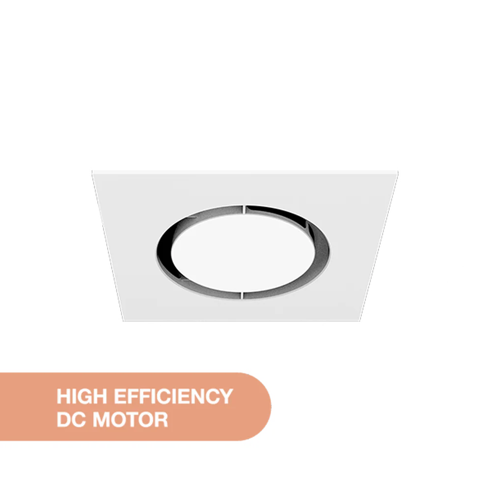 Martec Quasar DC Mini 4 in 1 Bathroom Heater, Cooler and Exhaust Fan with Tricolour LED Light - Matt White