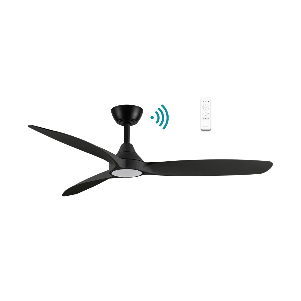 Martec Seaforth DC 56″ Smart Ceiling Fan With WIFI Remote Control + LED light - Matt Black