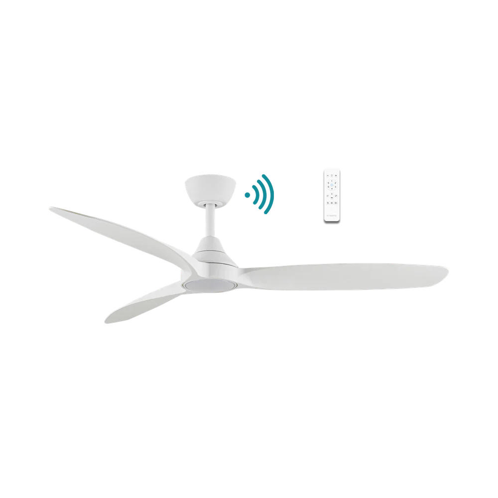 Martec Seaforth DC 56″ Smart Ceiling Fan With WIFI Remote Control + LED light - Matt White