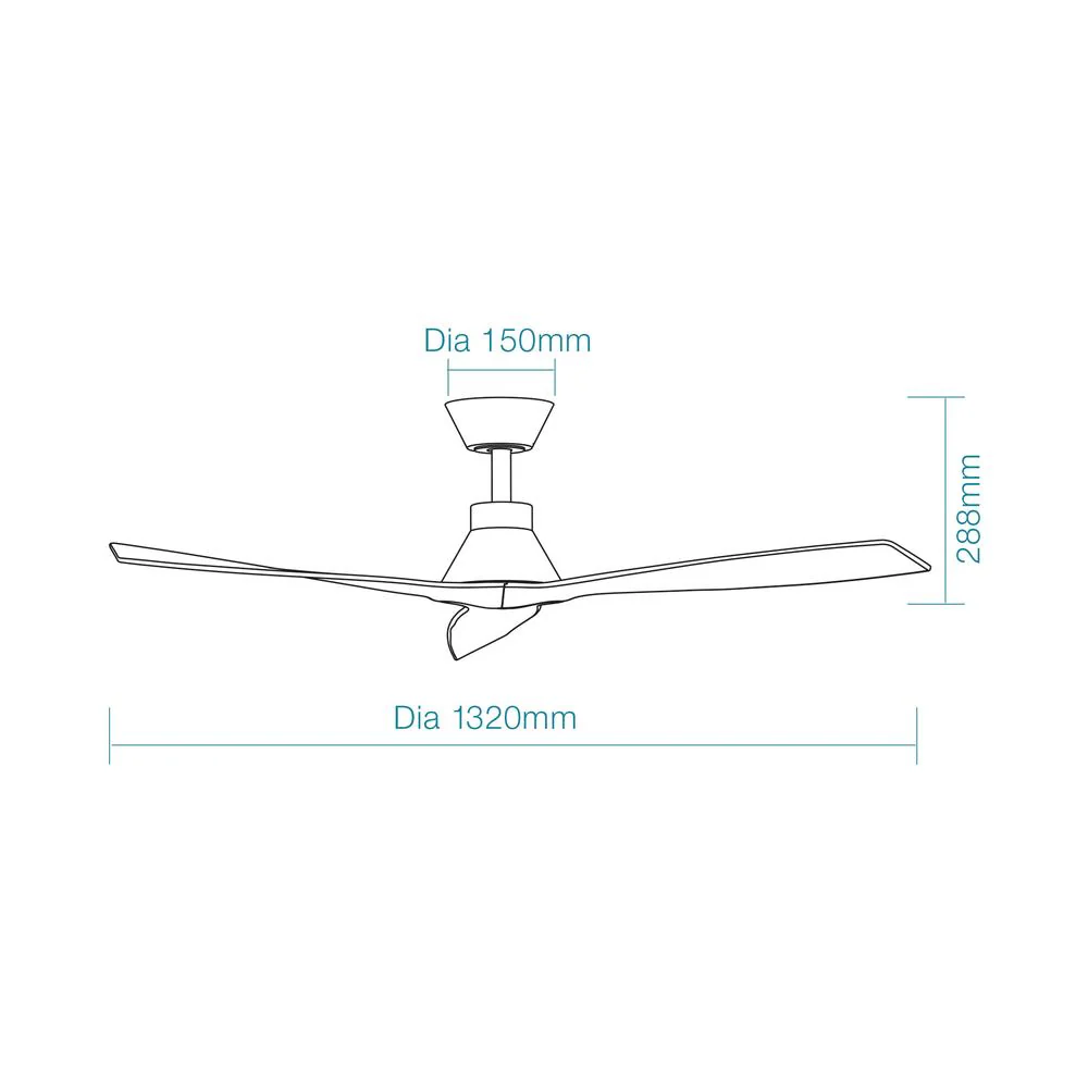 Martec Triumph DC 52″ Smart Ceiling Fan With WIFI Remote Control - Antique Bronze Walnut - Image 2