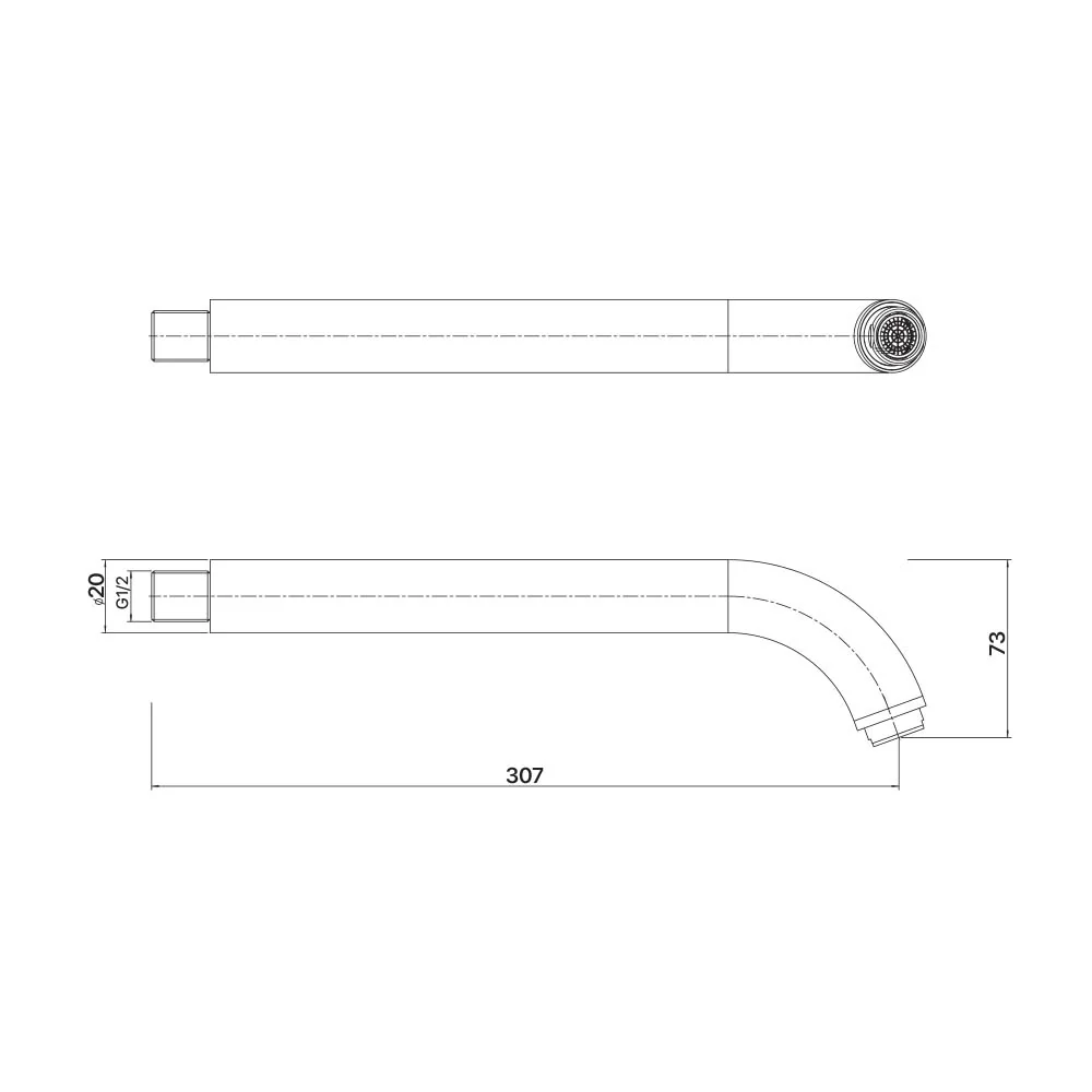 Mixx Matcha 300mm Bath Spout - Chrome - Image 2