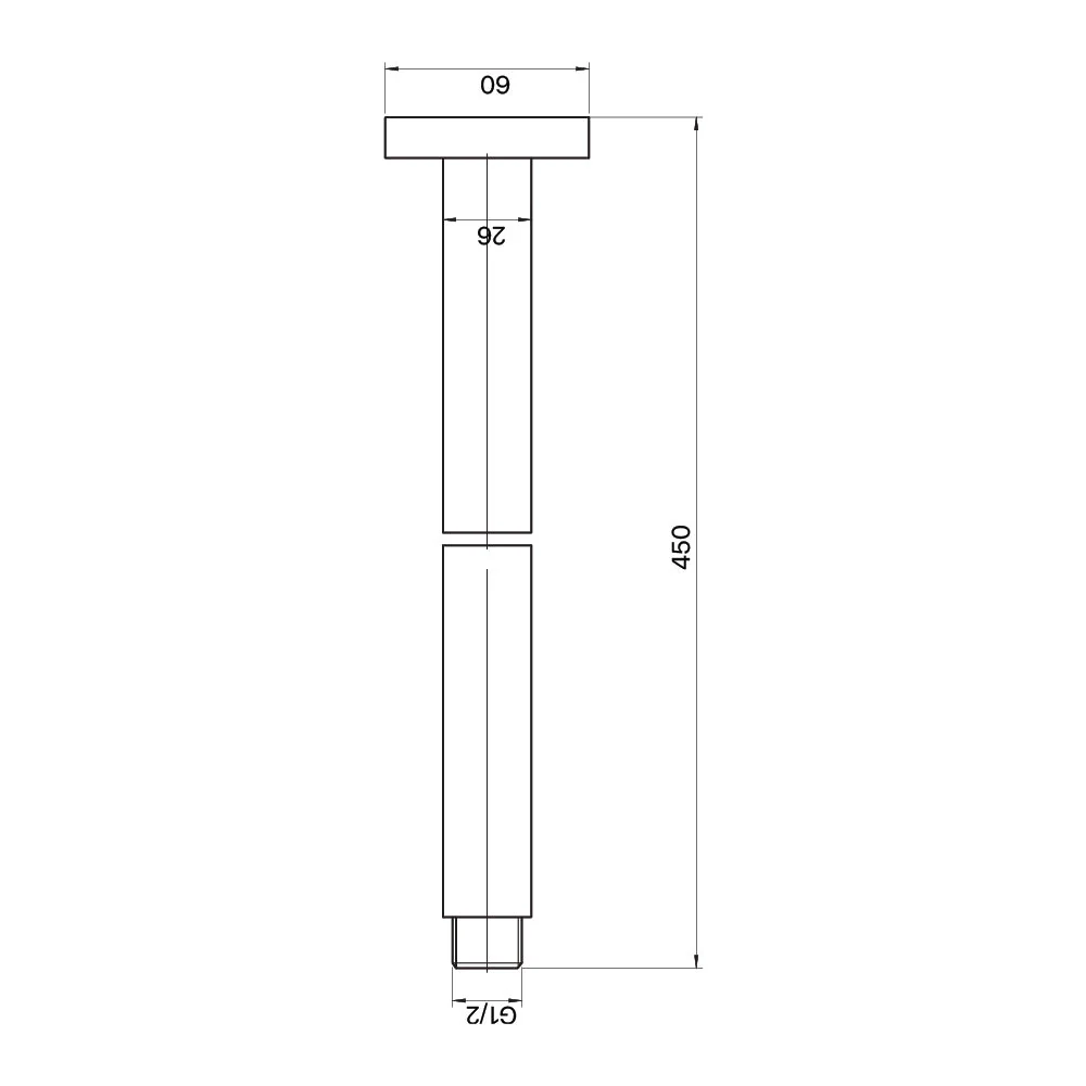 Mixx Matcha Ceiling Arm 450mm - Brushed Bronze - Image 2