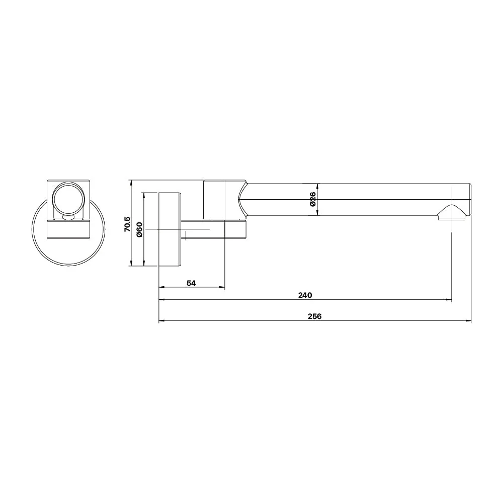 Mixx Matcha Swivel Bath Spout - Gun Metal - Image 2