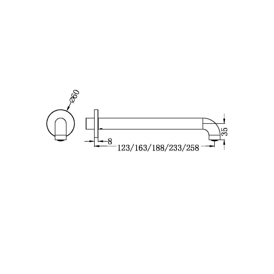 Nero Mecca Basin/Bath Spout - Brushed Bronze - Image 4