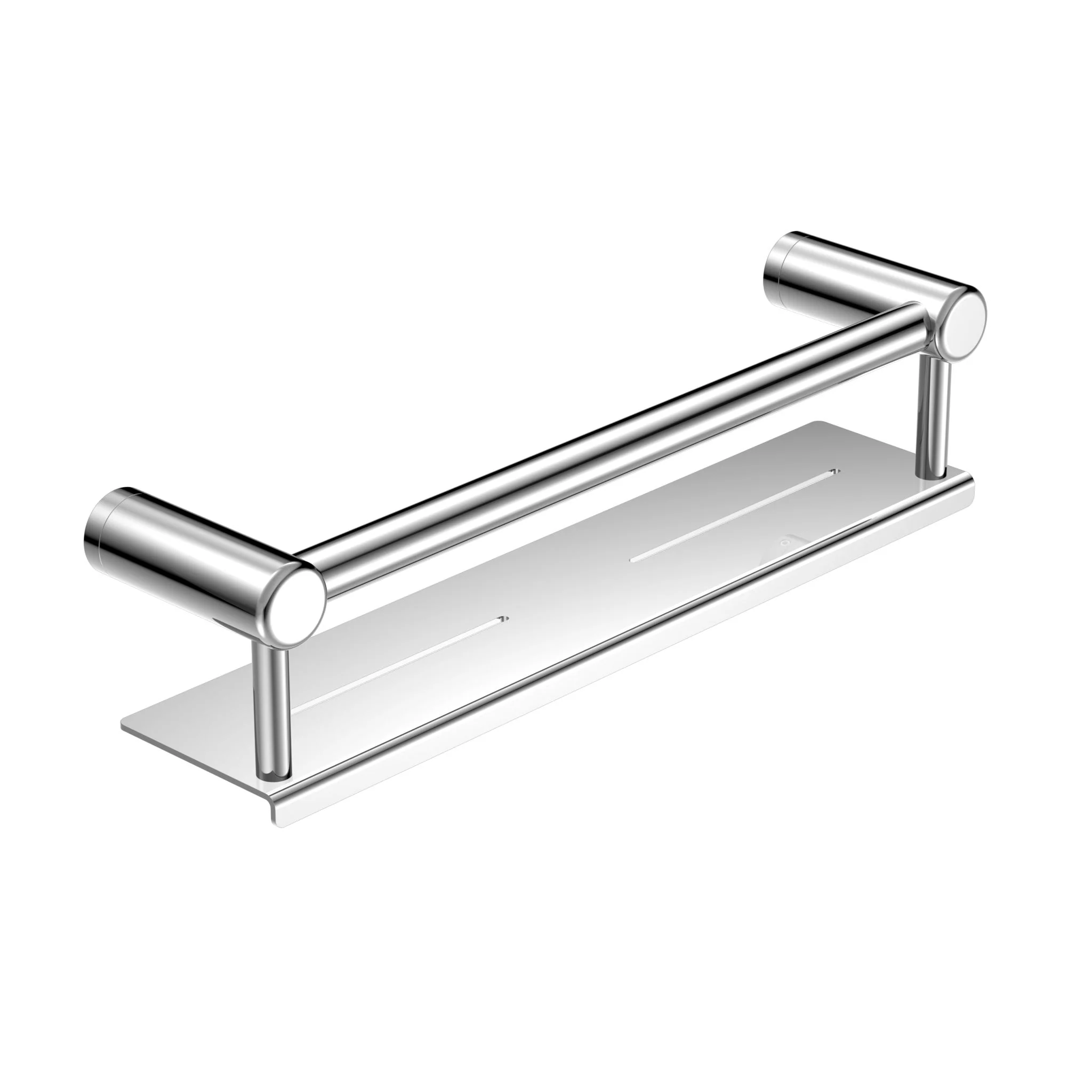 Nero Mecca Care 25mm Grab Rail With Shelf - Chrome