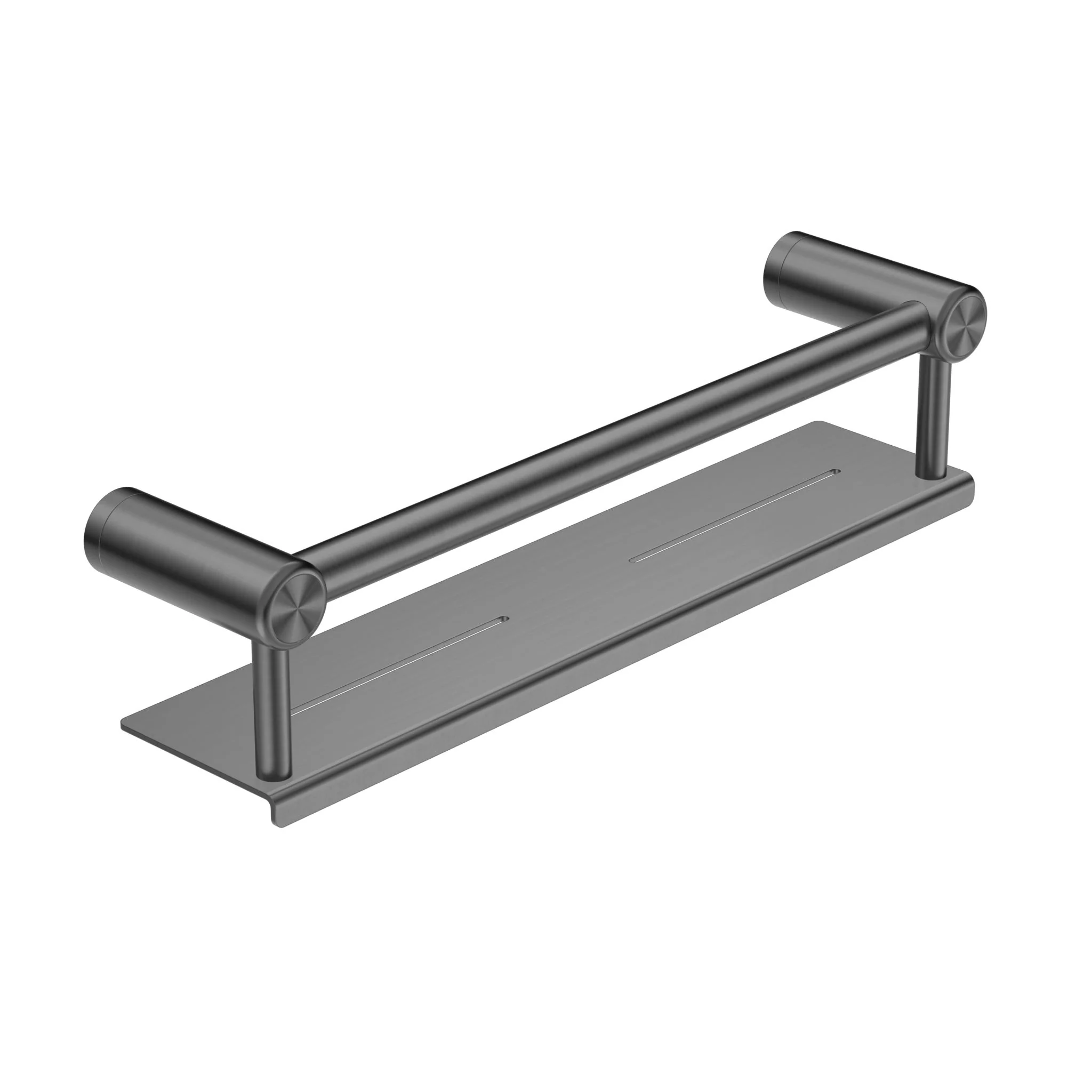 Nero Mecca Care 25mm Grab Rail With Shelf - Gun Metal