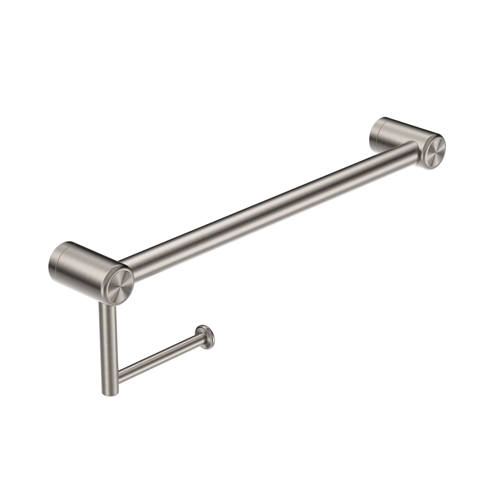 Nero Mecca Care 25mm Toilet Roll Rail - Brushed Nickel