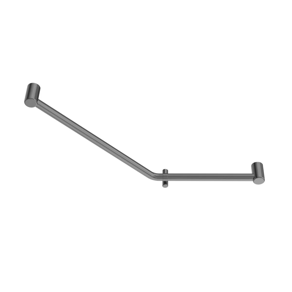 Nero Mecca Care 32mm Ambulant 45 Degree Bent Tube Grab Rail 450x650mm - Gun Metal