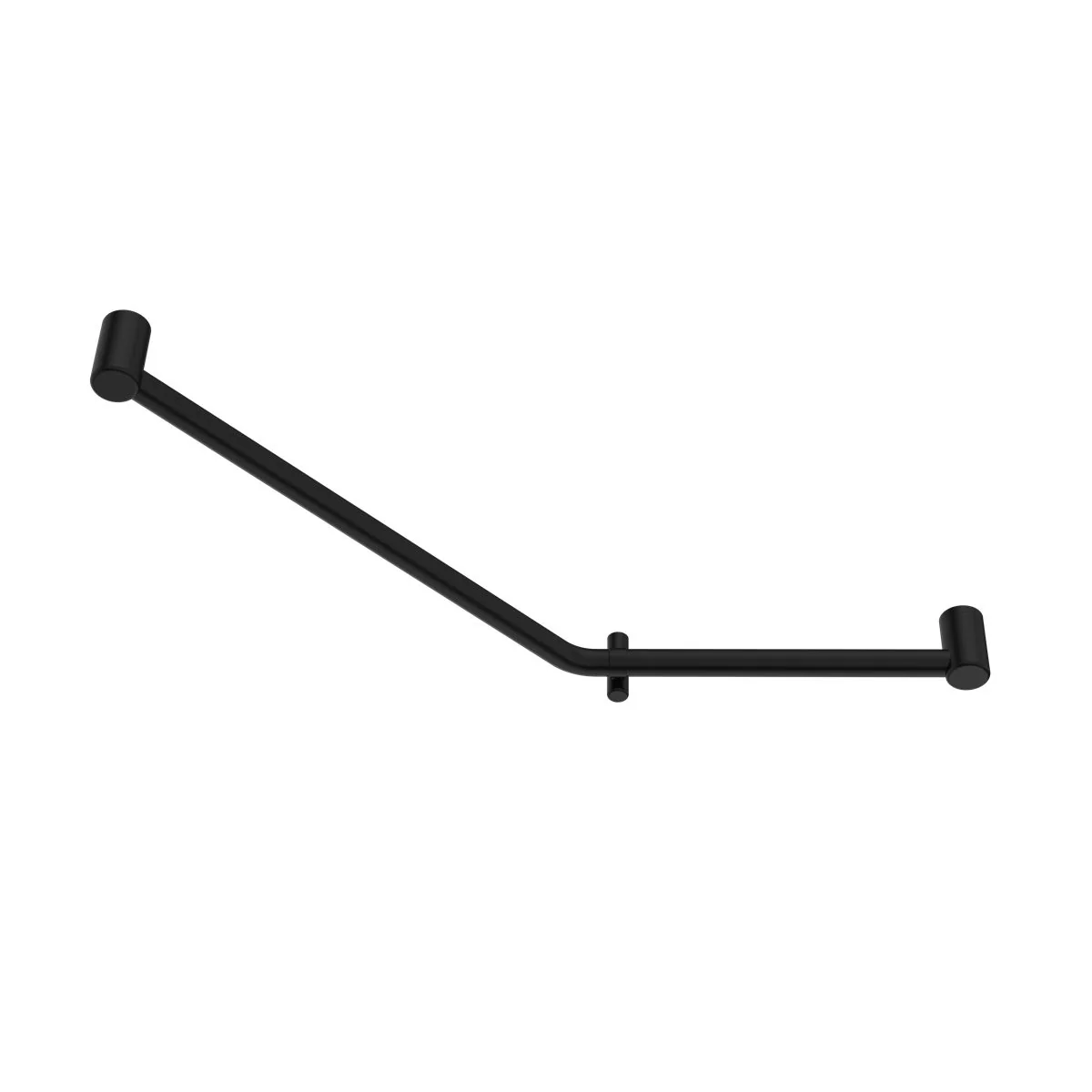 Nero Mecca Care 32mm Ambulant 45 Degree Bent Tube Grab Rail 450x650mm - Black Matte