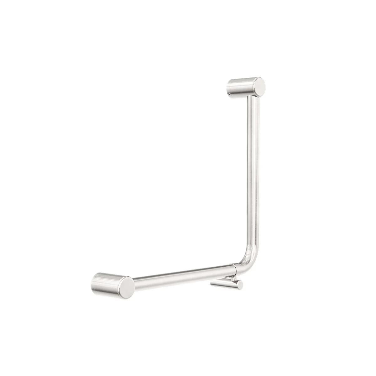 Nero Mecca Care 32mm Ambulant 90 Degree Bent Tube Grab Rail 450x450mm - Brushed Nickel