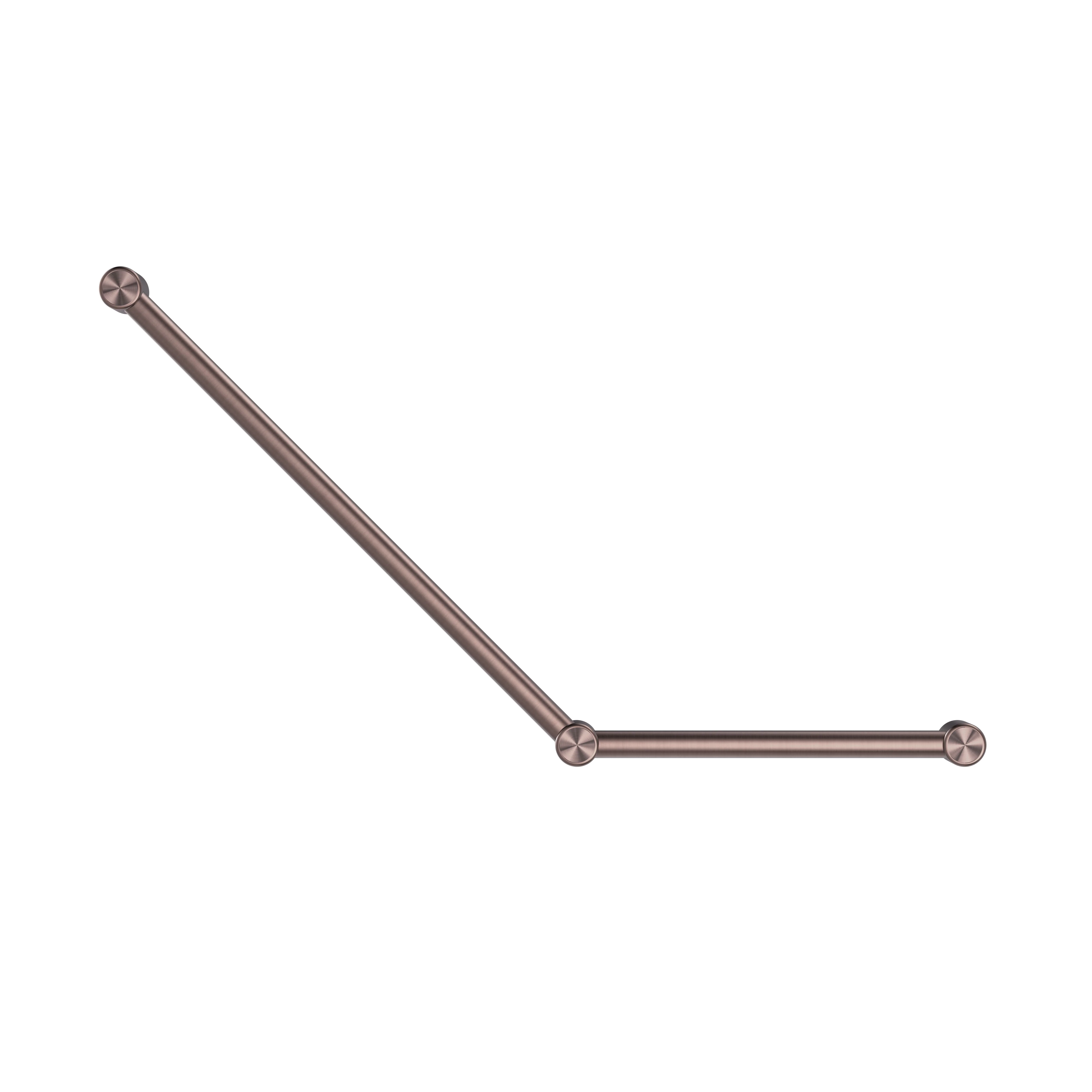 Nero Mecca Care 32mm Ambulant Toilet Grab Rail 45 Degree 750x450mm - Brushed Bronze - Image 2