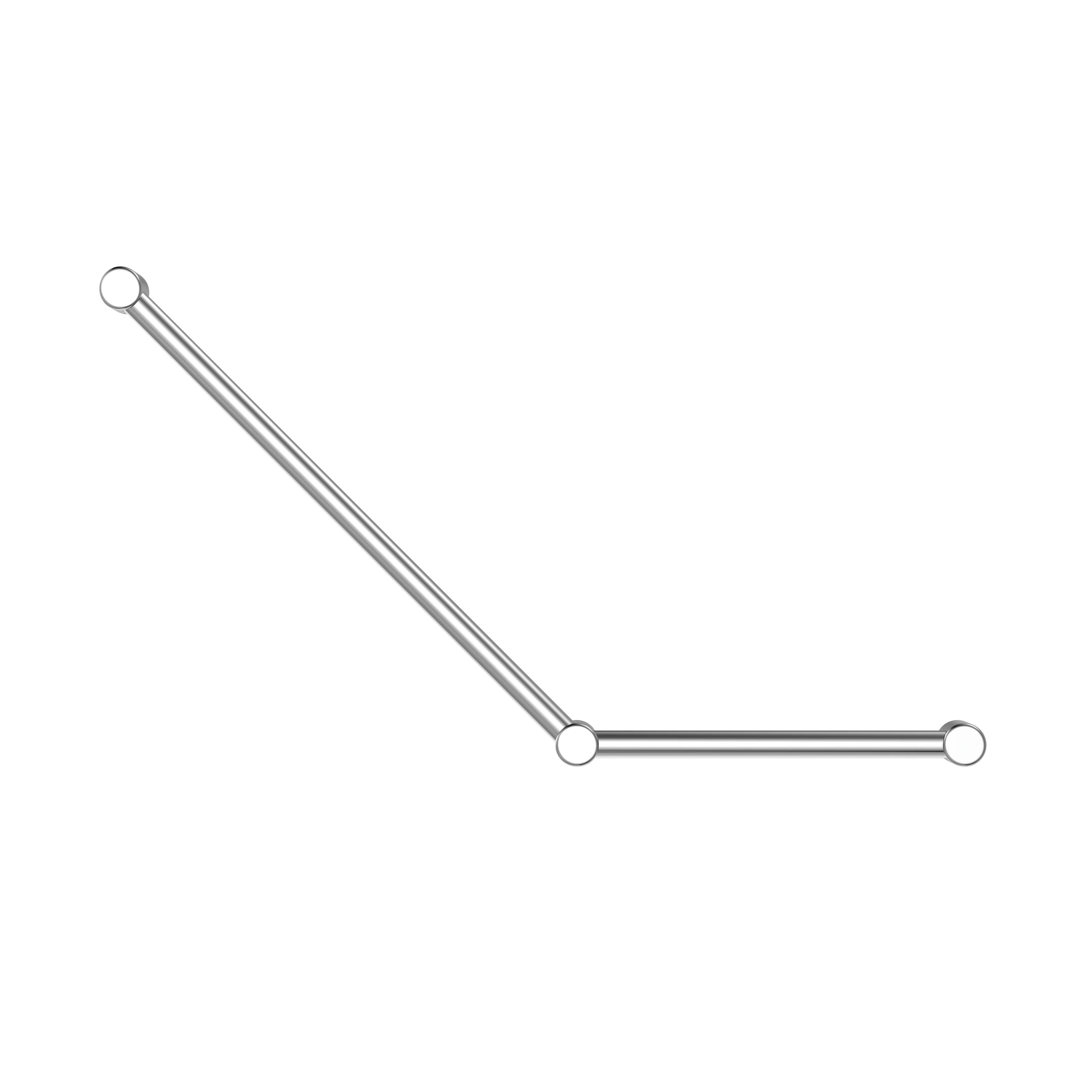 Nero Mecca Care 32mm Ambulant Toilet Grab Rail 45 Degree 750x450mm - Chrome - Image 2