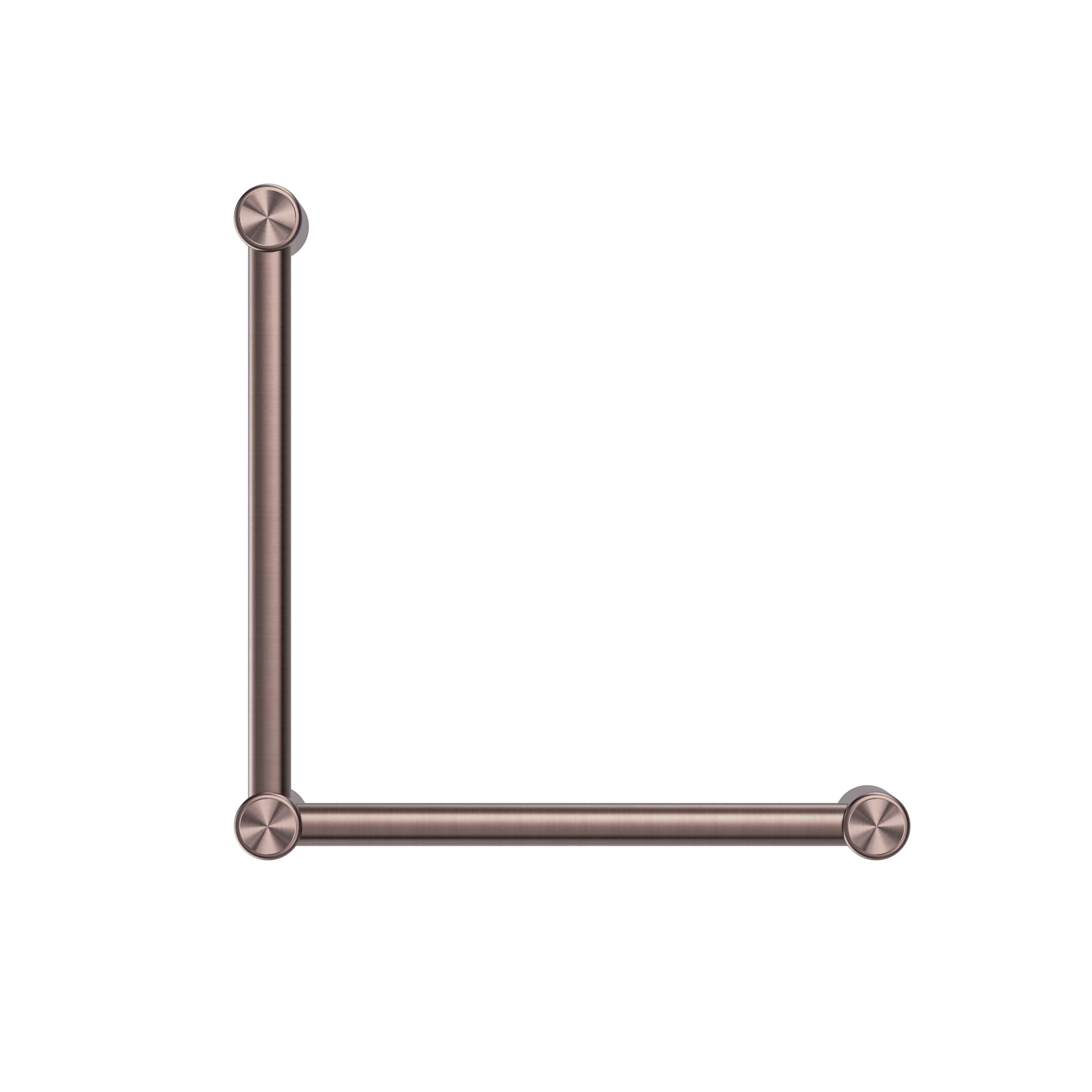 Nero Mecca Care 32mm Ambulant Toilet Grab Rail 90 Degree 450x450mm - Brushed Bronze - Image 2