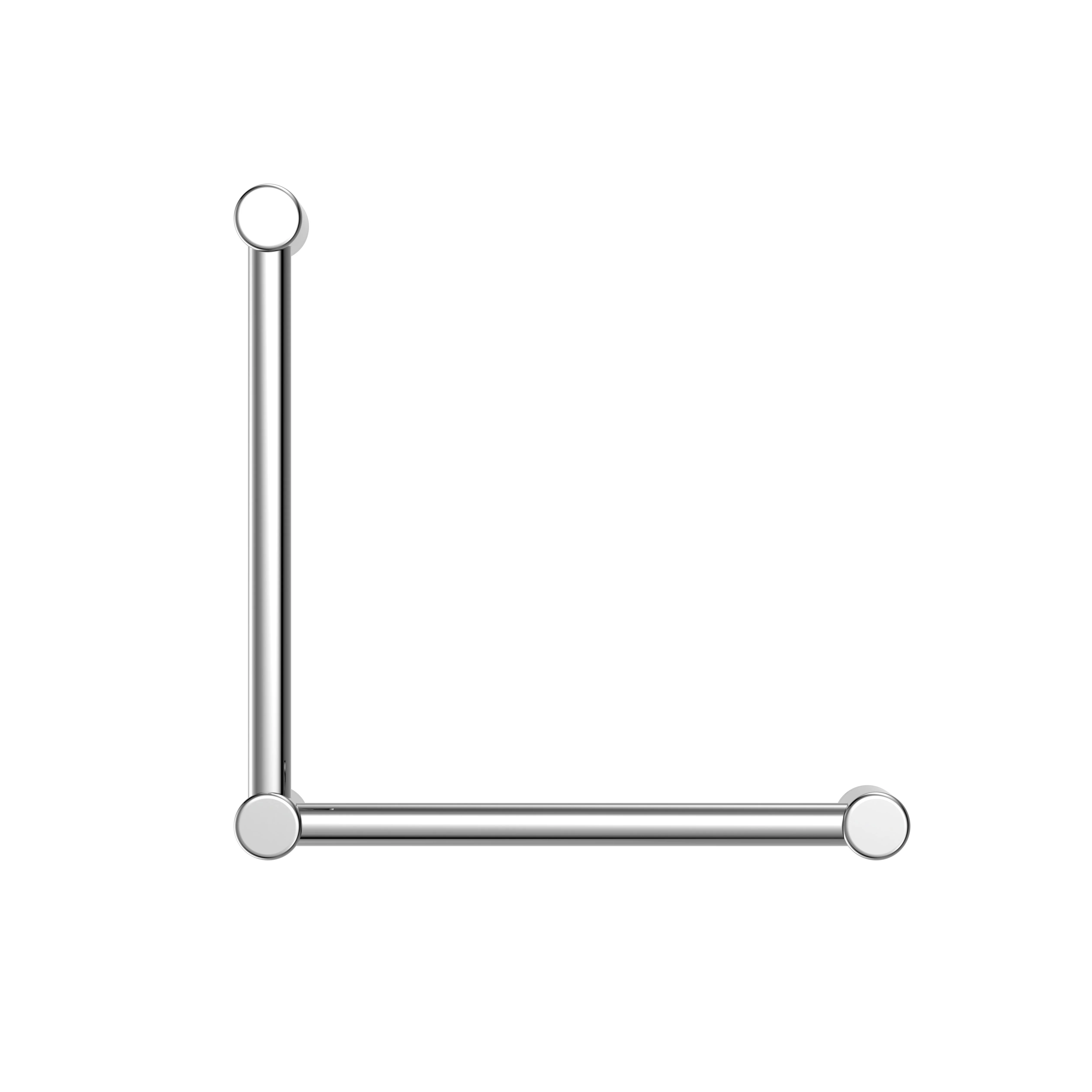 Nero Mecca Care 32mm Ambulant Toilet Grab Rail 90 Degree 450x450mm - Chrome - Image 2