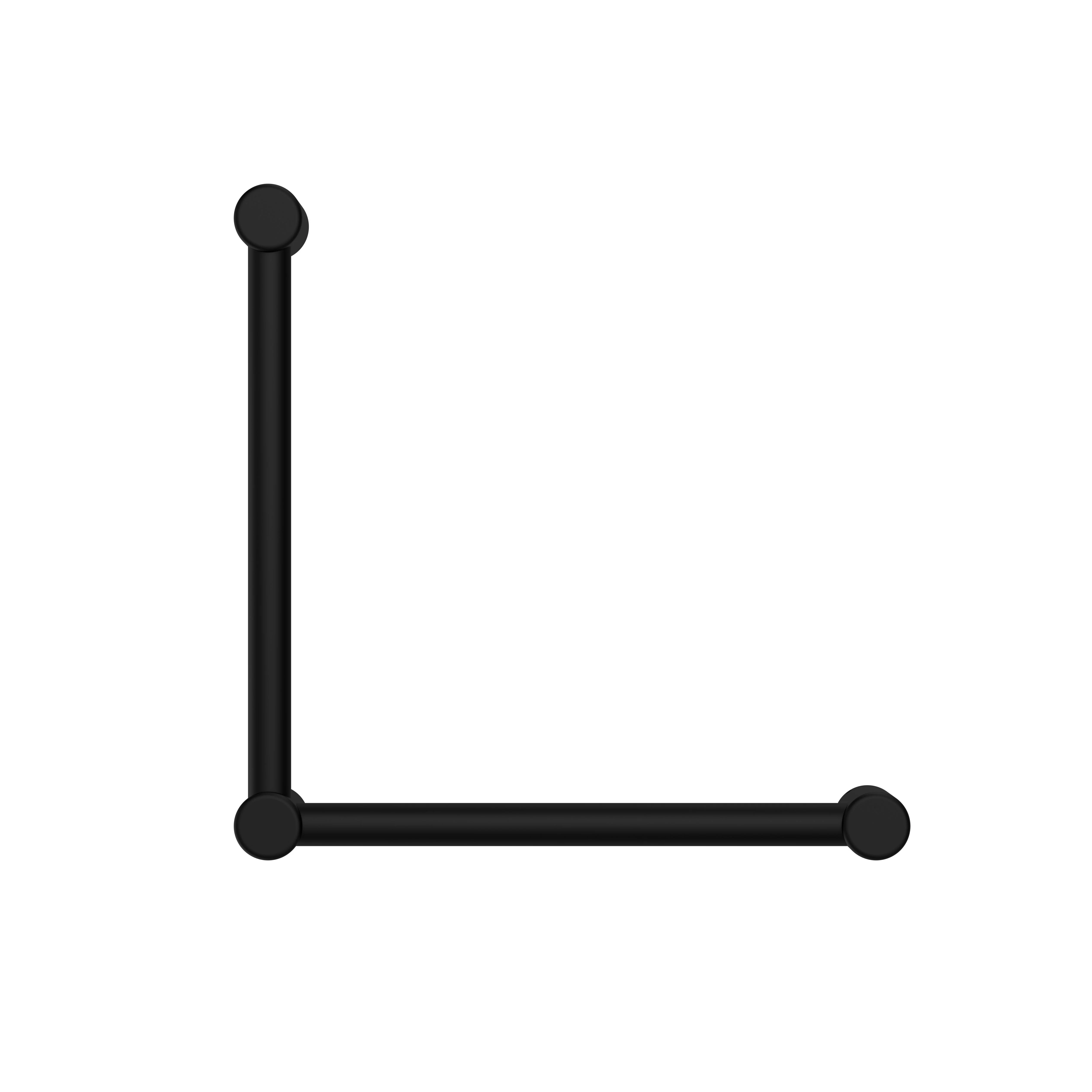 Nero Mecca Care 32mm Ambulant Toilet Grab Rail 90 Degree 450x450mm - Black Matte - Image 2