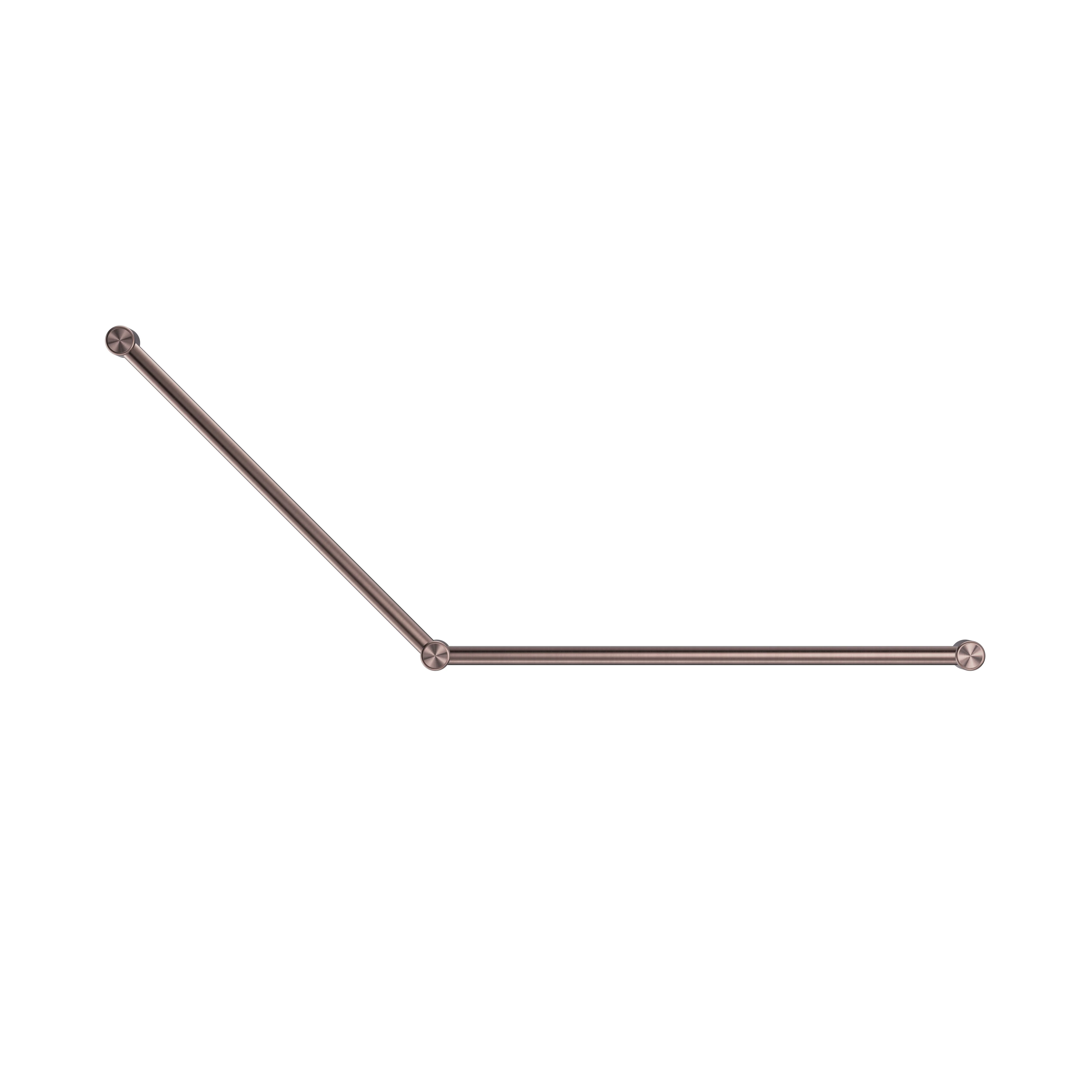 Nero Mecca Care 32mm Dda Grab Rail Set 45 Degree 750x900mm - Brushed Bronze - Image 2