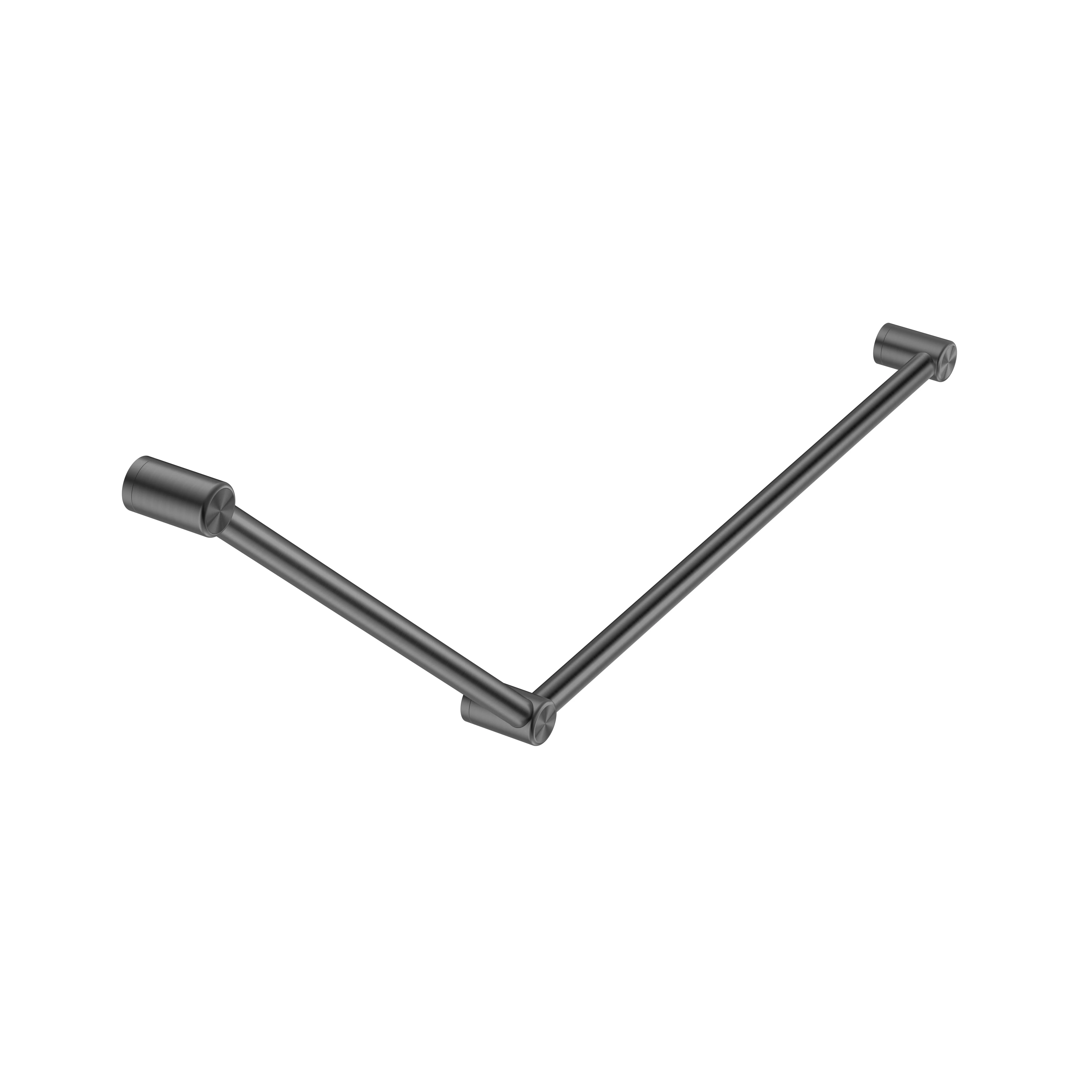 Nero Mecca Care 32mm Dda Grab Rail Set 45 Degree 750x900mm - Gun Metal