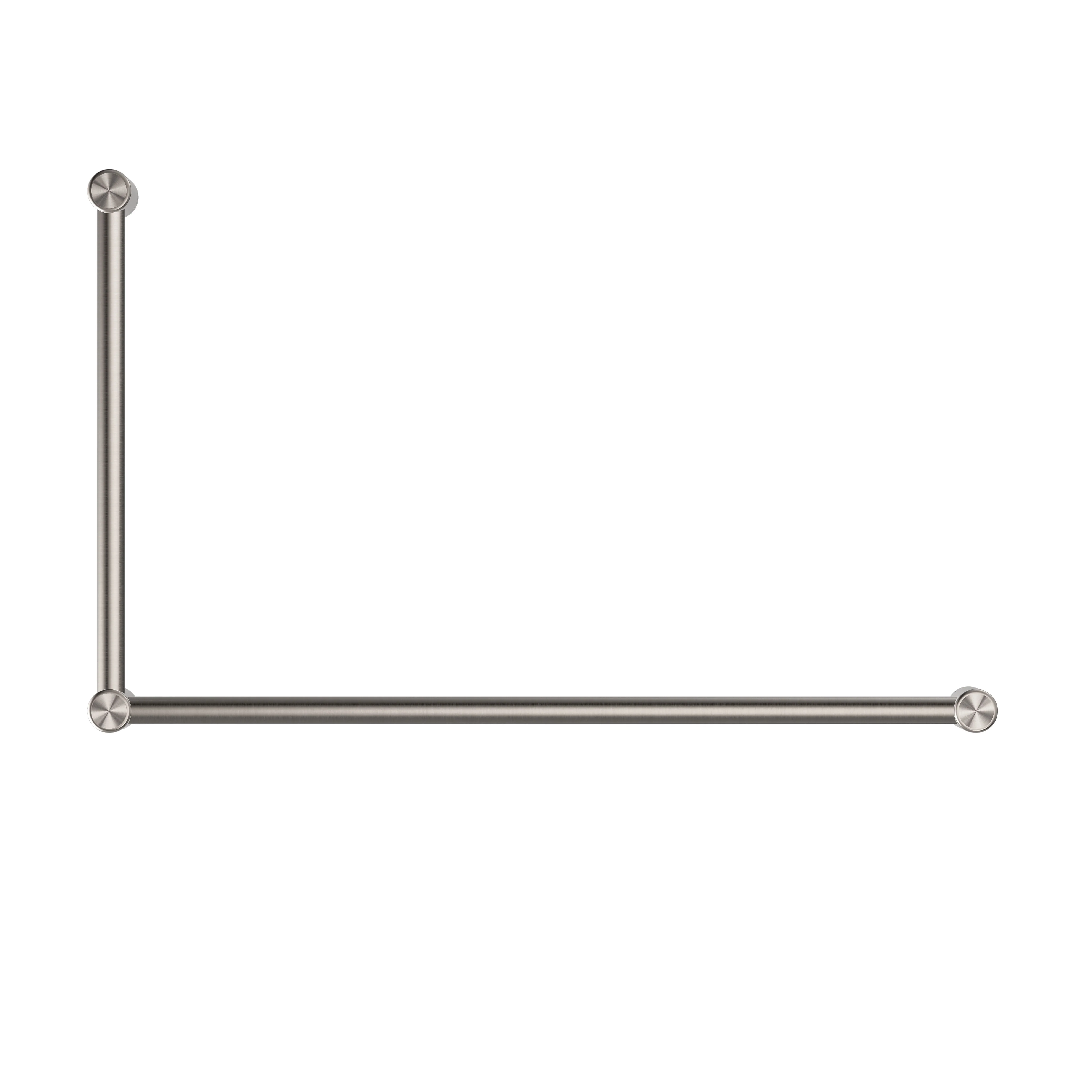 Nero Mecca Care 32mm Dda Grab Rail Set 90 Degree 600x1000mm - Brushed Nickel - Image 2