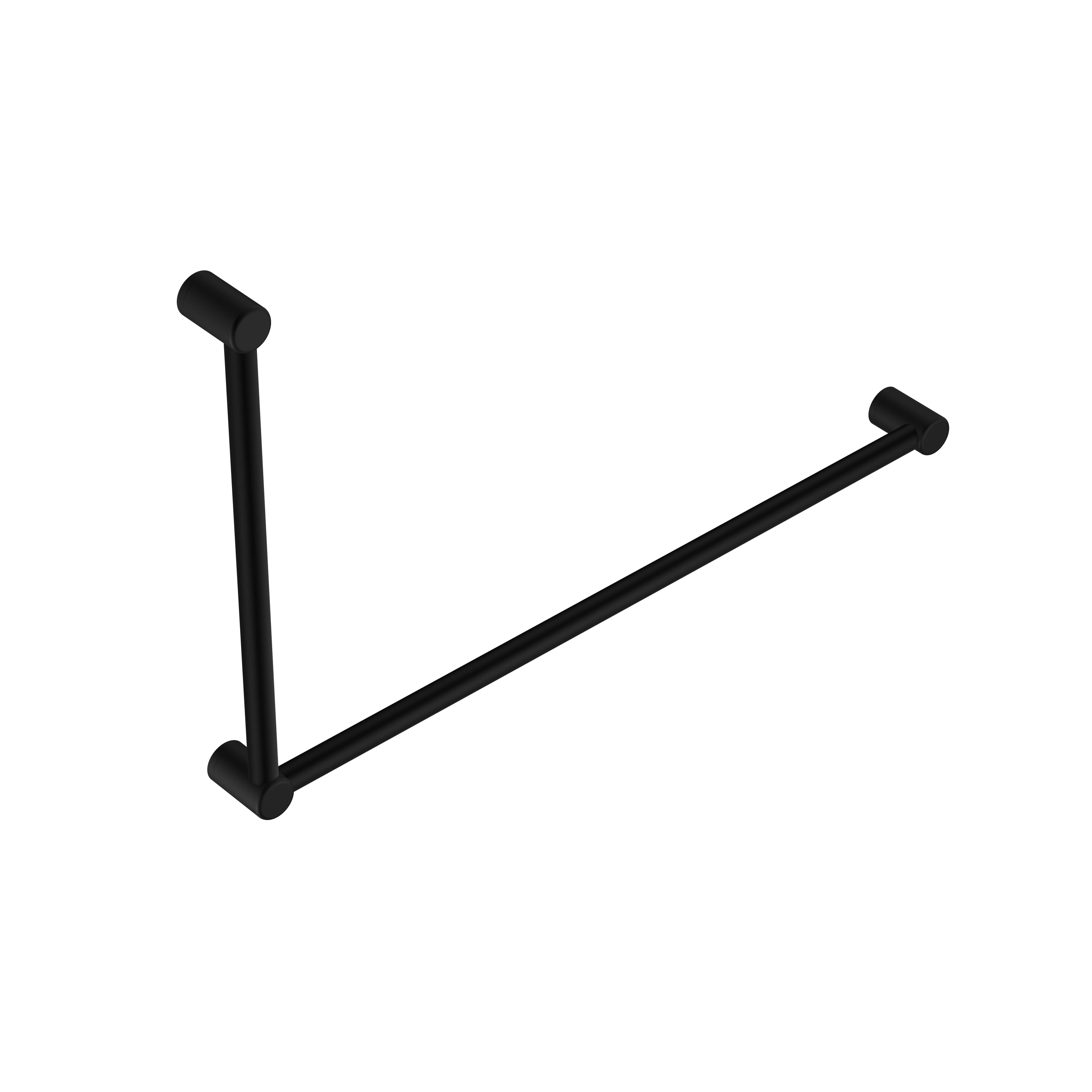 Nero Mecca Care 32mm Dda Grab Rail Set 90 Degree 600x1000mm - Black Matte