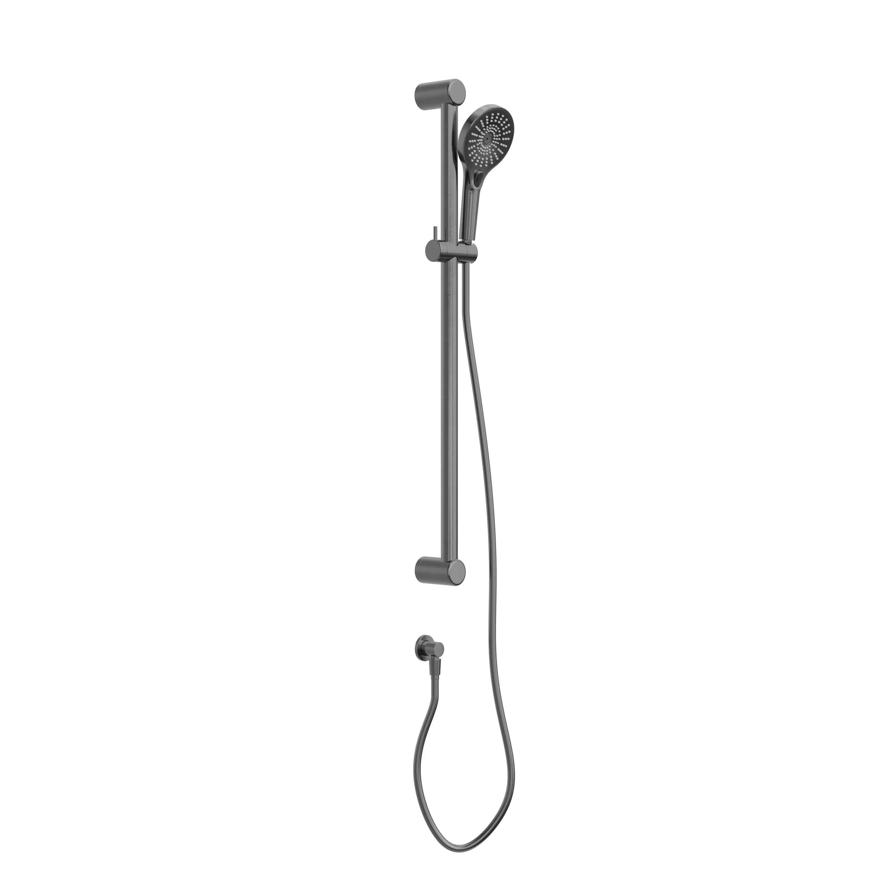 Nero Mecca Care 32mm Grab Rail And Adjustable Shower Rail Set 900mm - Gun Metal