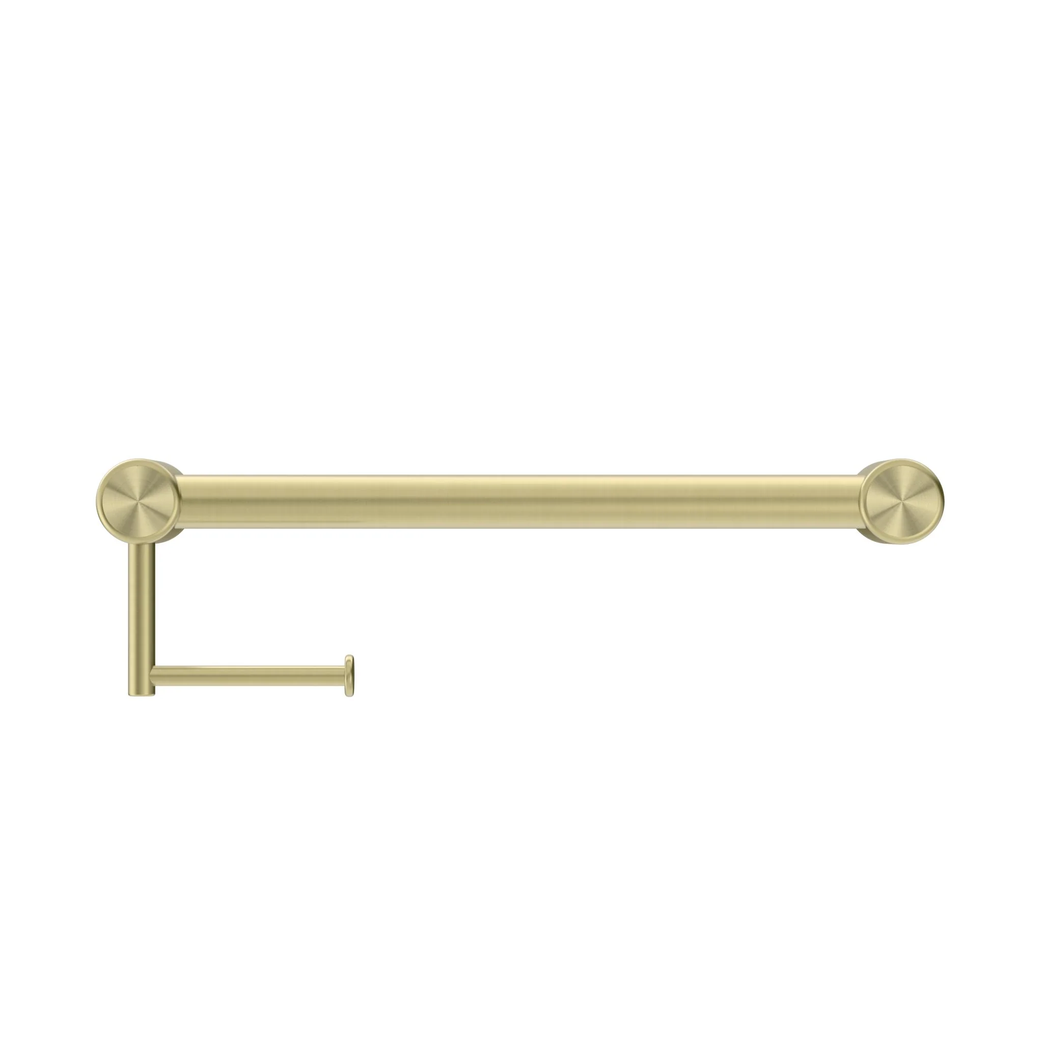 Nero Mecca Care 32mm Grab Rail With Toilet Roll Holder 450mm - Brushed Gold - Image 2