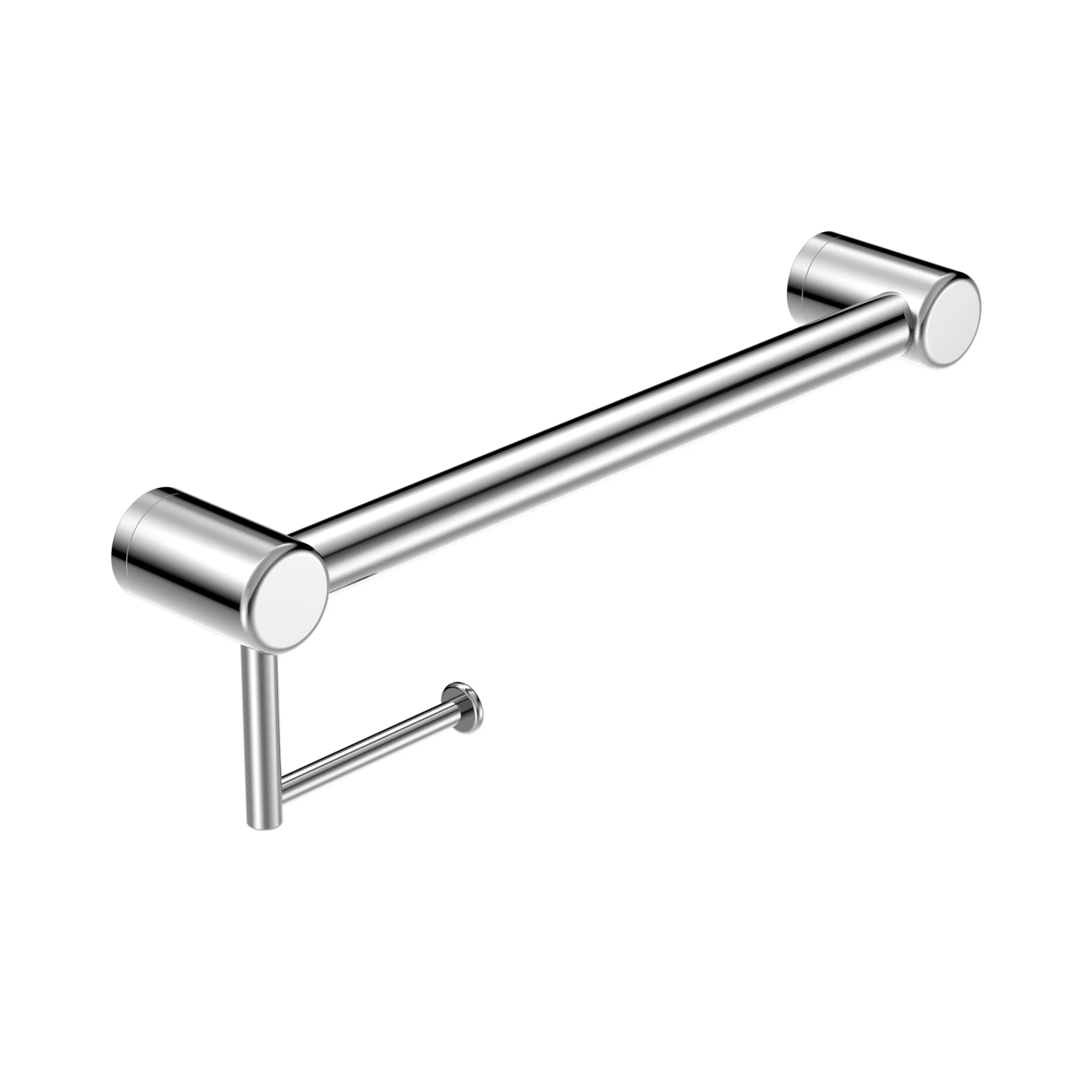 Nero Mecca Care 32mm Grab Rail With Toilet Roll Holder 450mm - Chrome