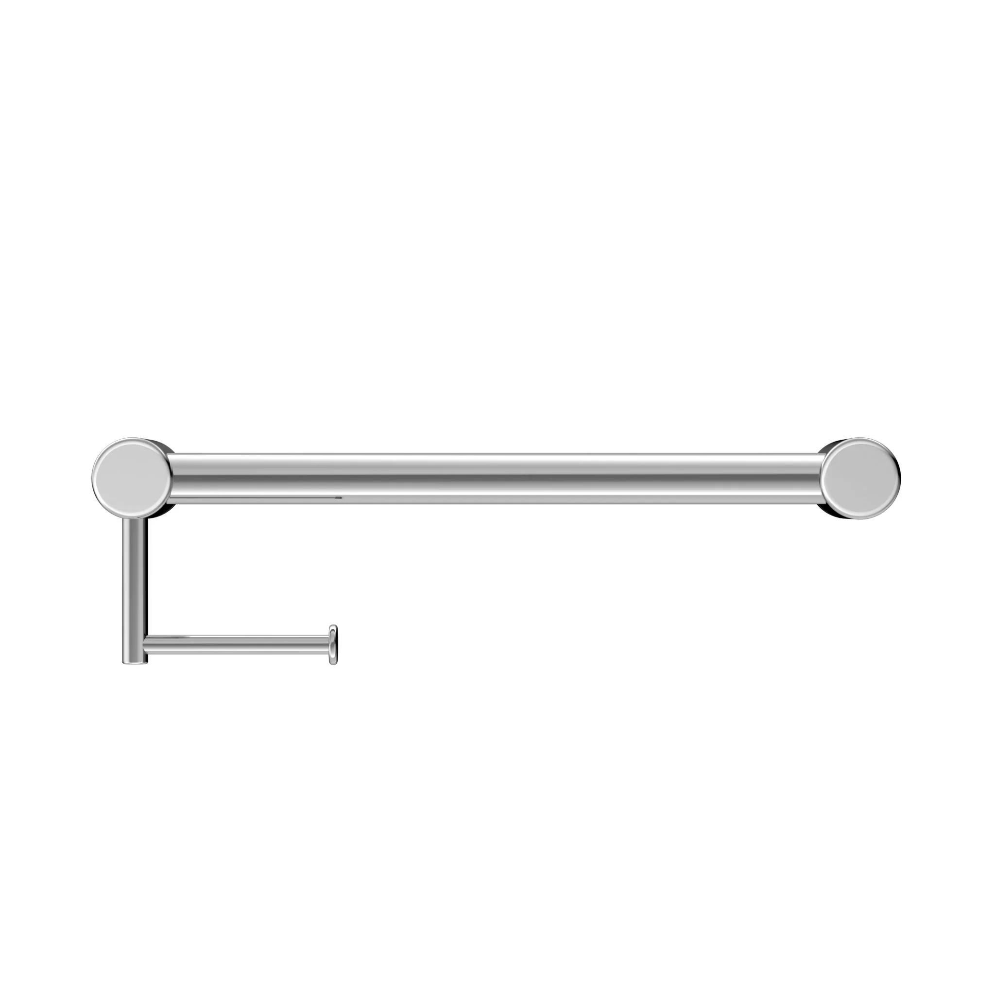 Nero Mecca Care 32mm Grab Rail With Toilet Roll Holder 450mm - Chrome - Image 2