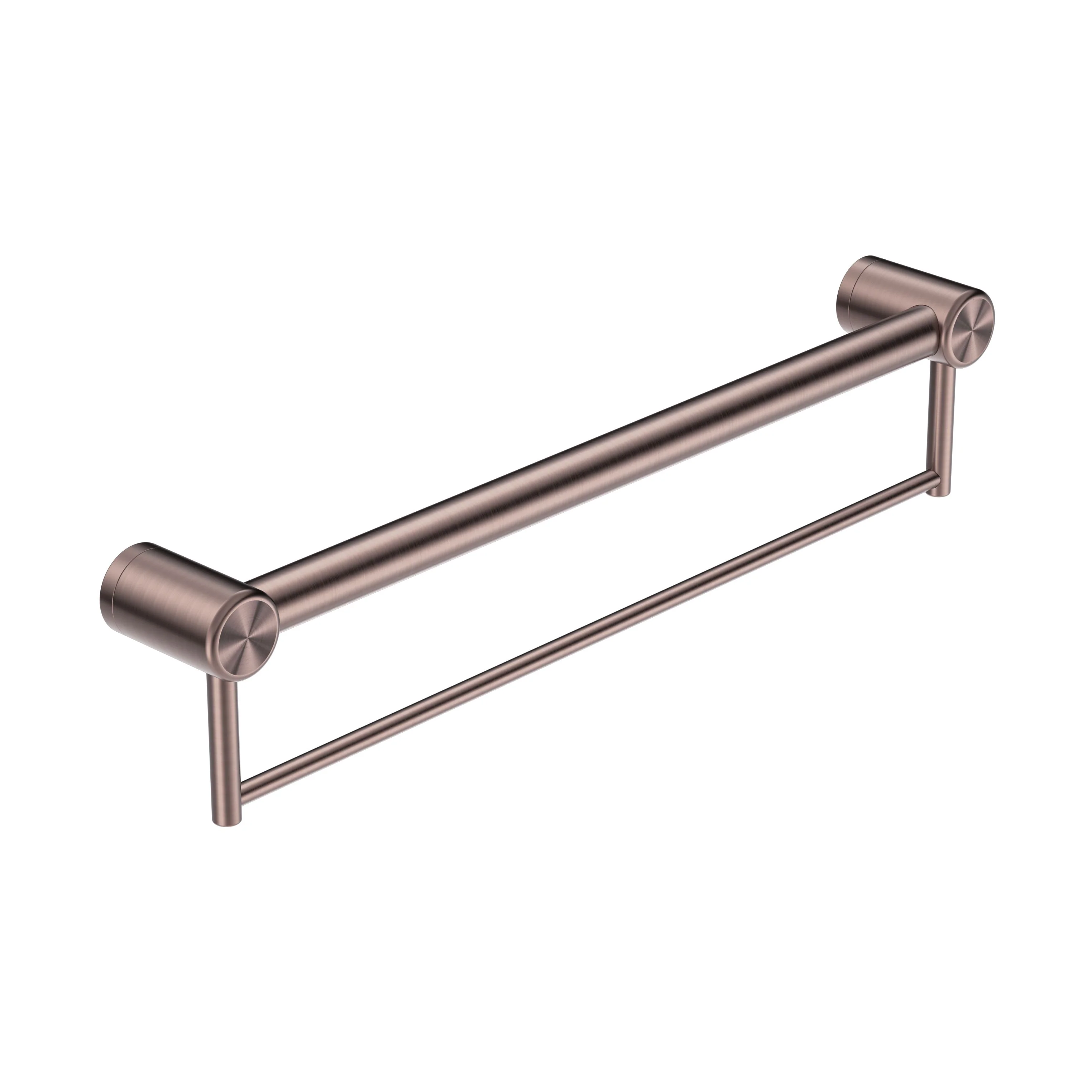 Nero Mecca Care 32mm Grab Rail With Towel Holder - Brushed Bronze