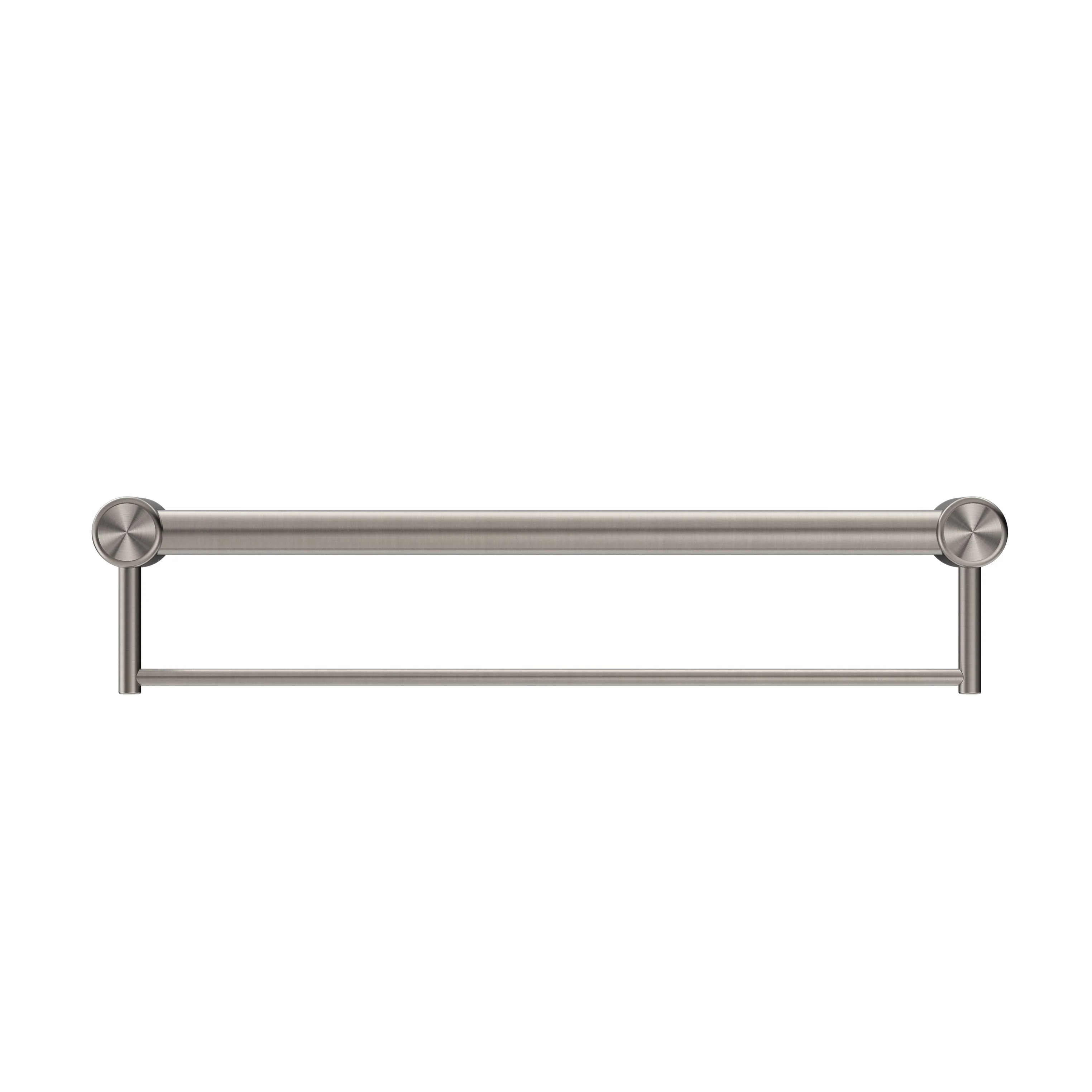 Nero Mecca Care 32mm Grab Rail With Towel Holder - Brushed Nickel - Image 2