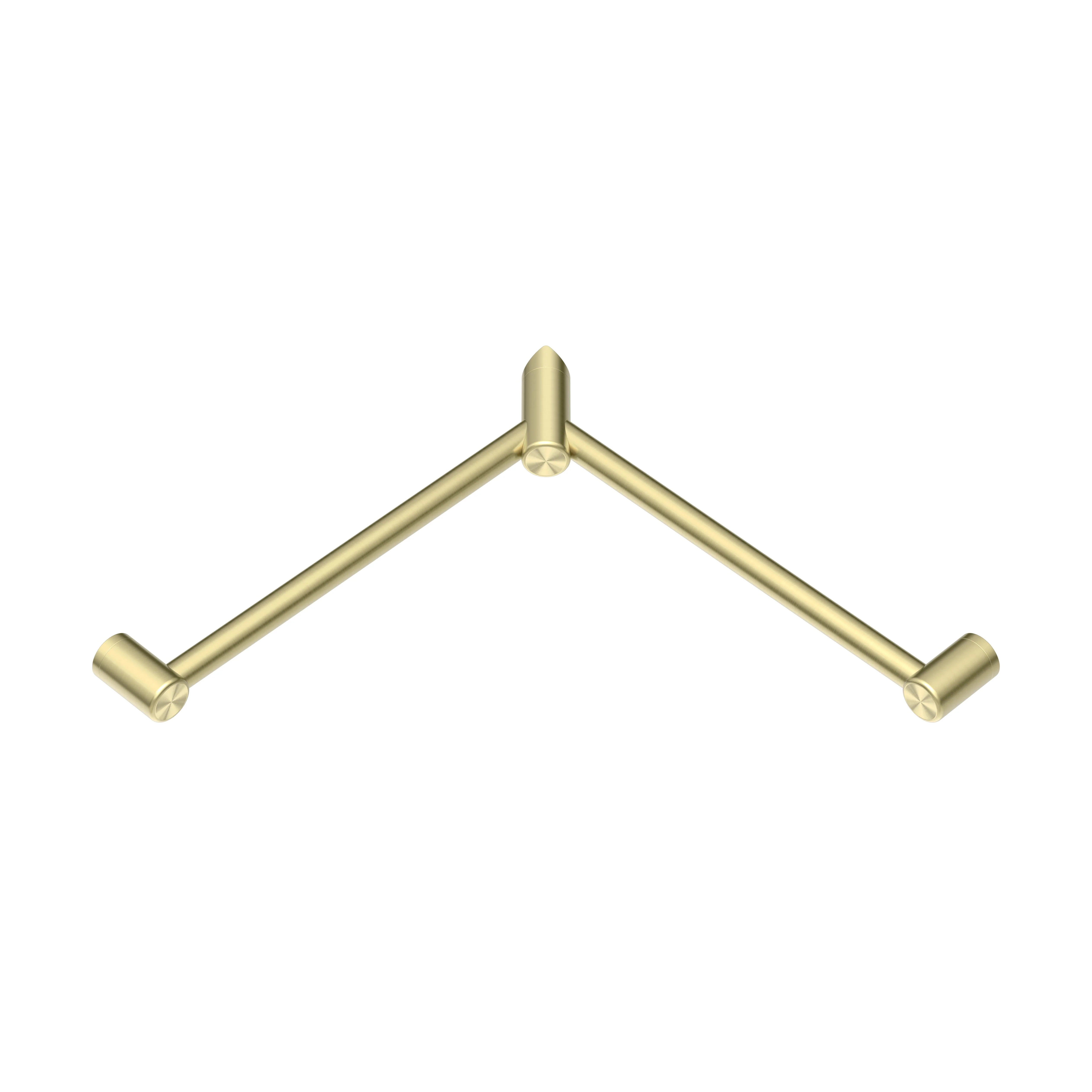 Nero Mecca Care 32mm Wrap Around Corner Grab Rail 600x600mm - Brushed Gold