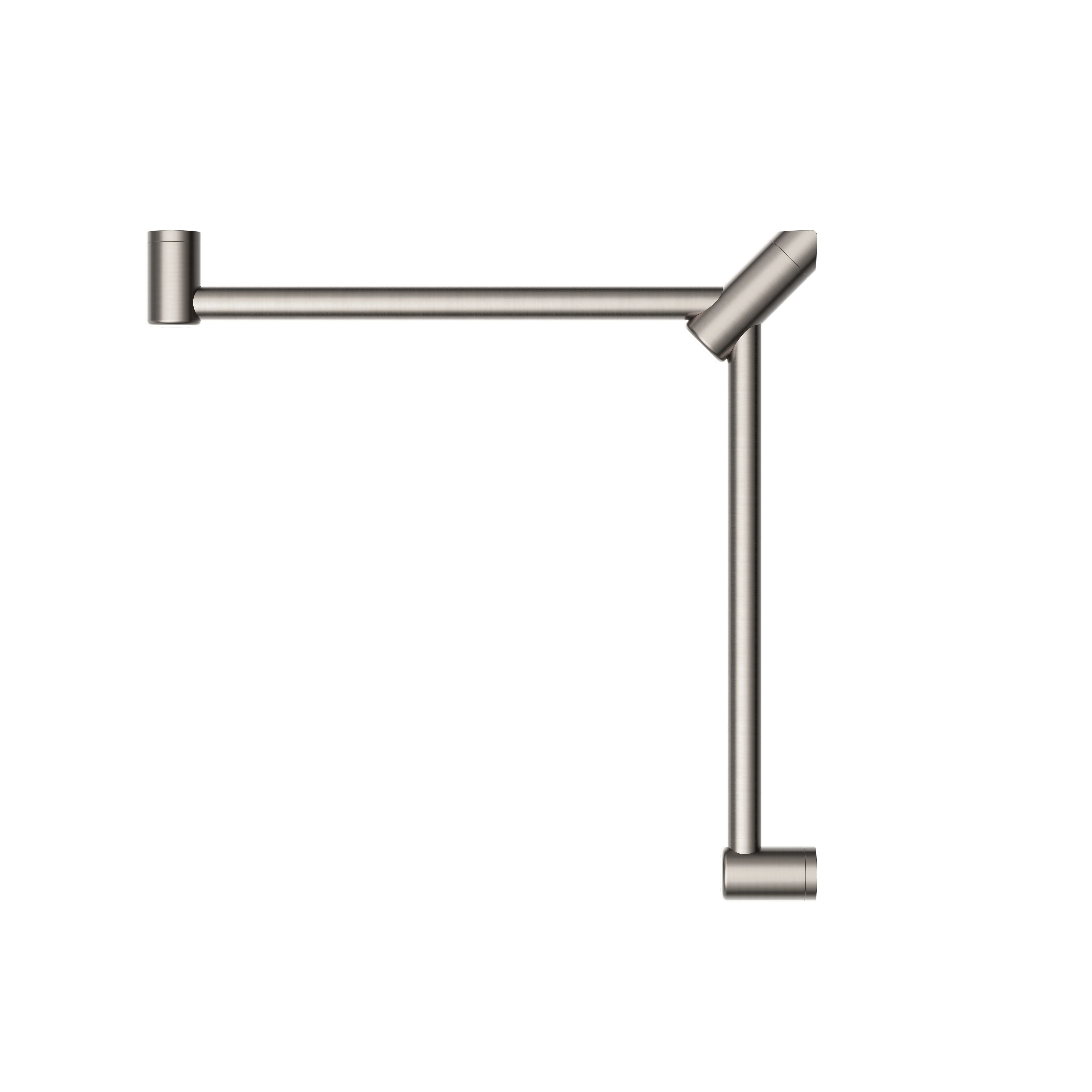 Nero Mecca Care 32mm Wrap Around Corner Grab Rail 600x600mm - Brushed Nickel - Image 2